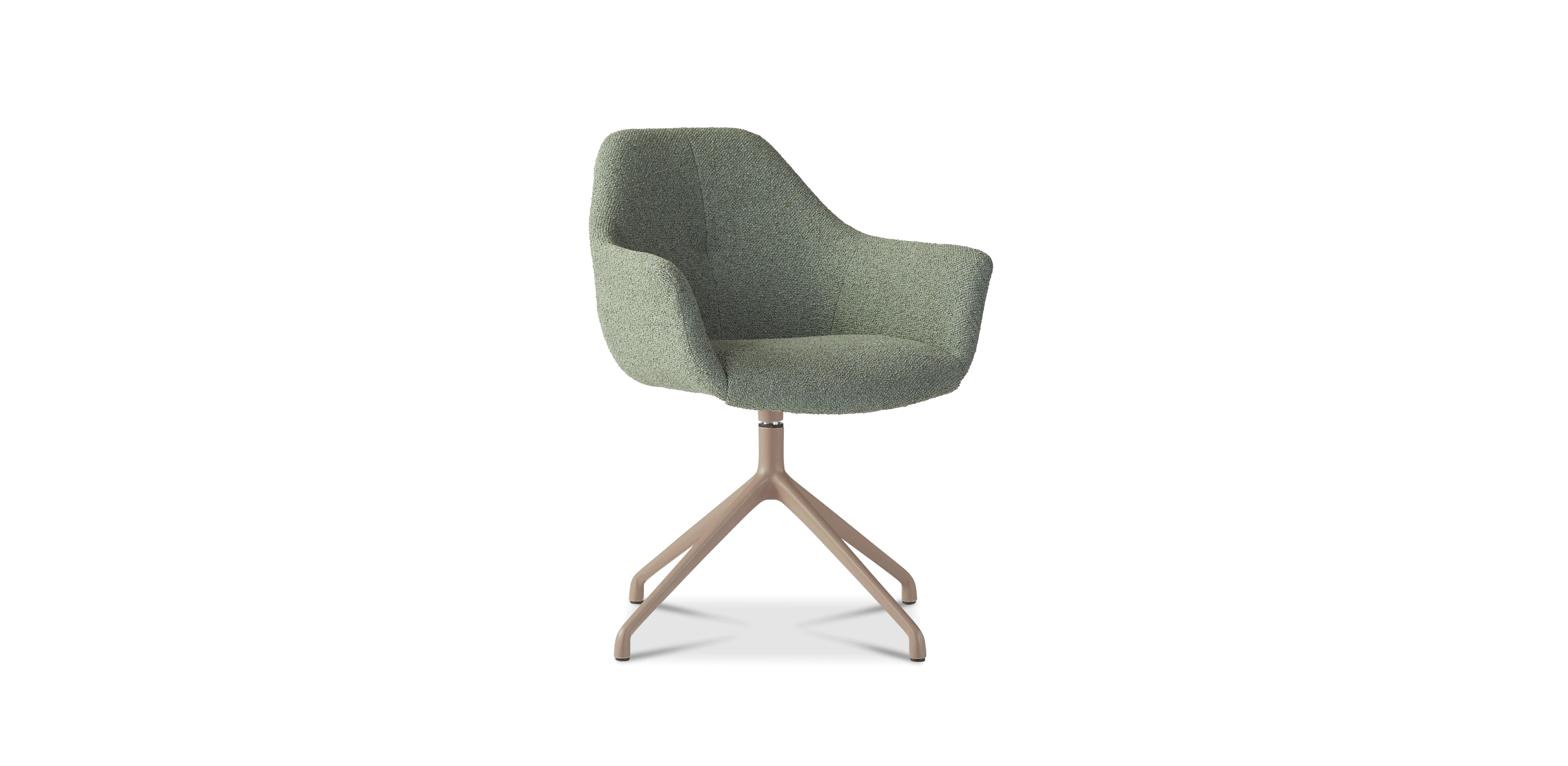 Ids eetkamerstoel cosmo - lightgreen - draaivoet sand