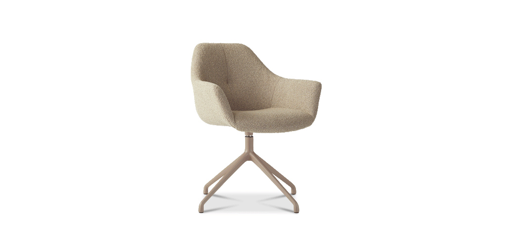 Ids eetkamerstoel cosmo - beige - draaivoet sand