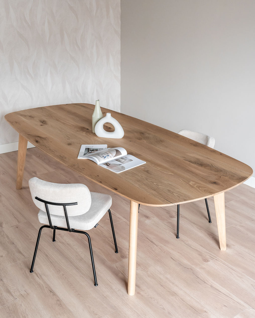 Deens ovale eiken eettafel Finn