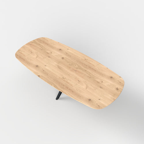 Deens ovale eiken eettafel Nero