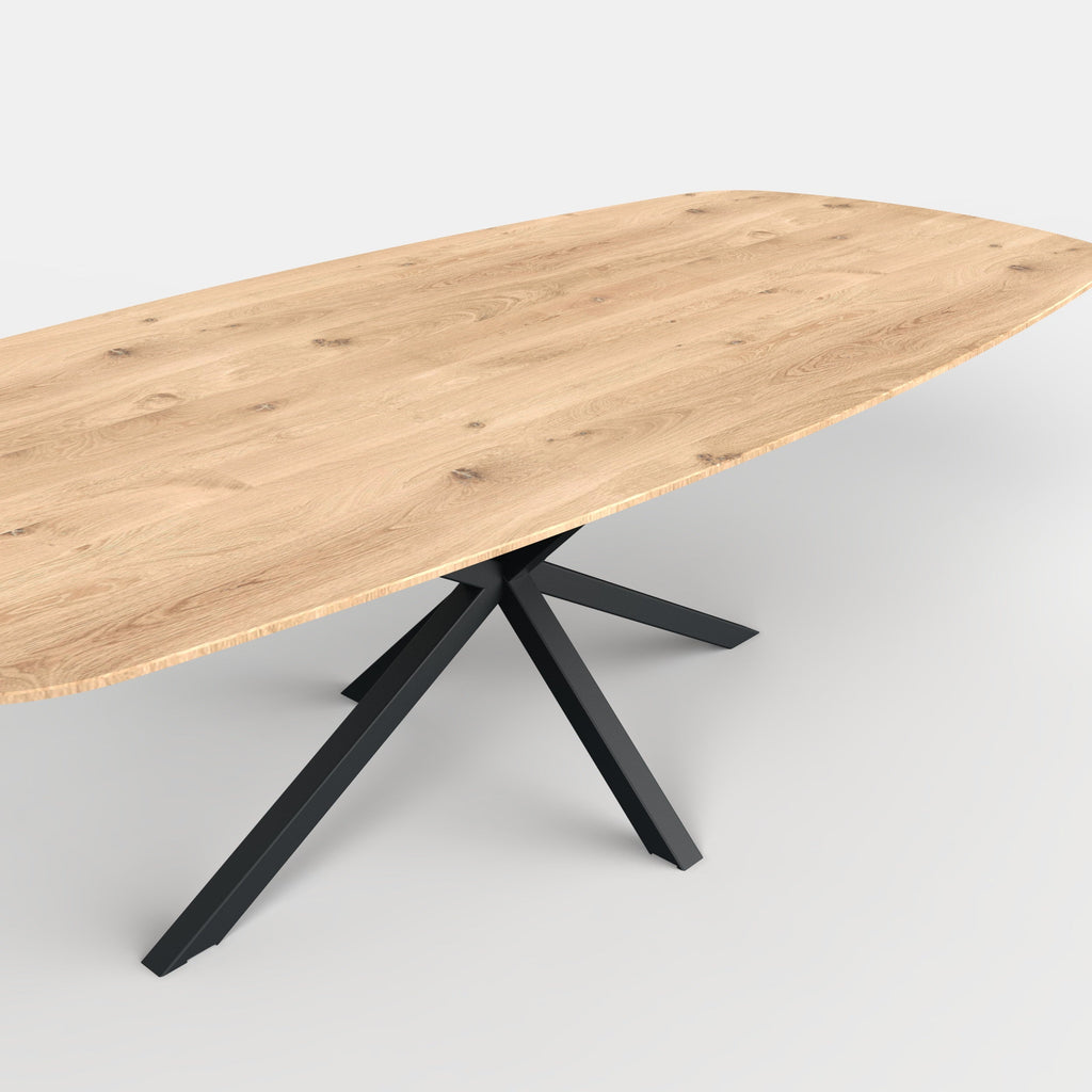 Deens ovale eiken eettafel matrix 5x5 cm