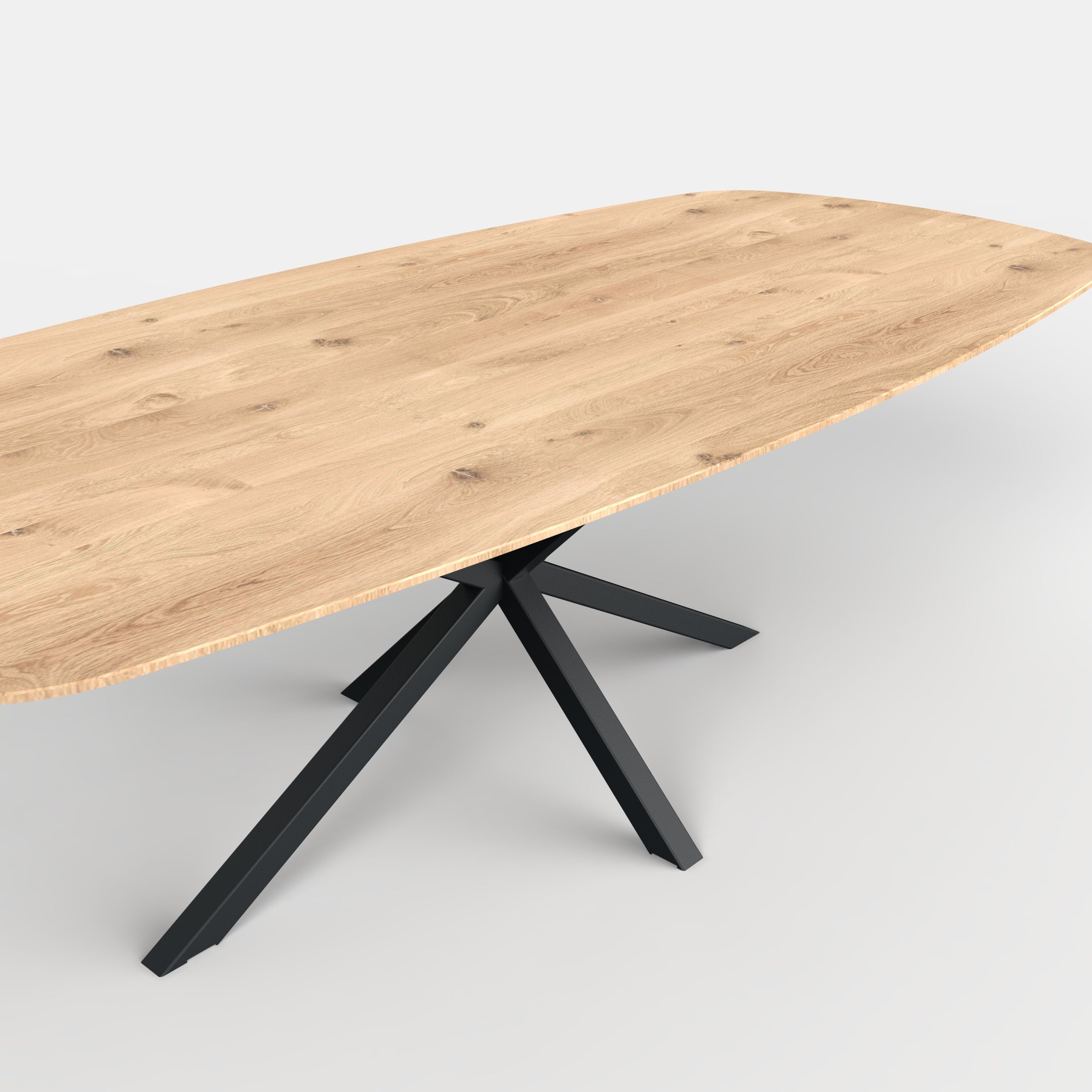 Deens ovale eiken eettafel matrix 5x5 cm