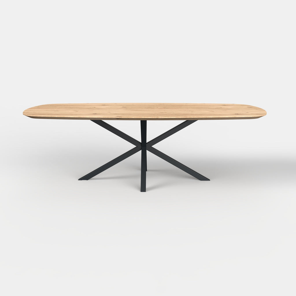 Deens ovale eiken eettafel matrix 5x5 cm