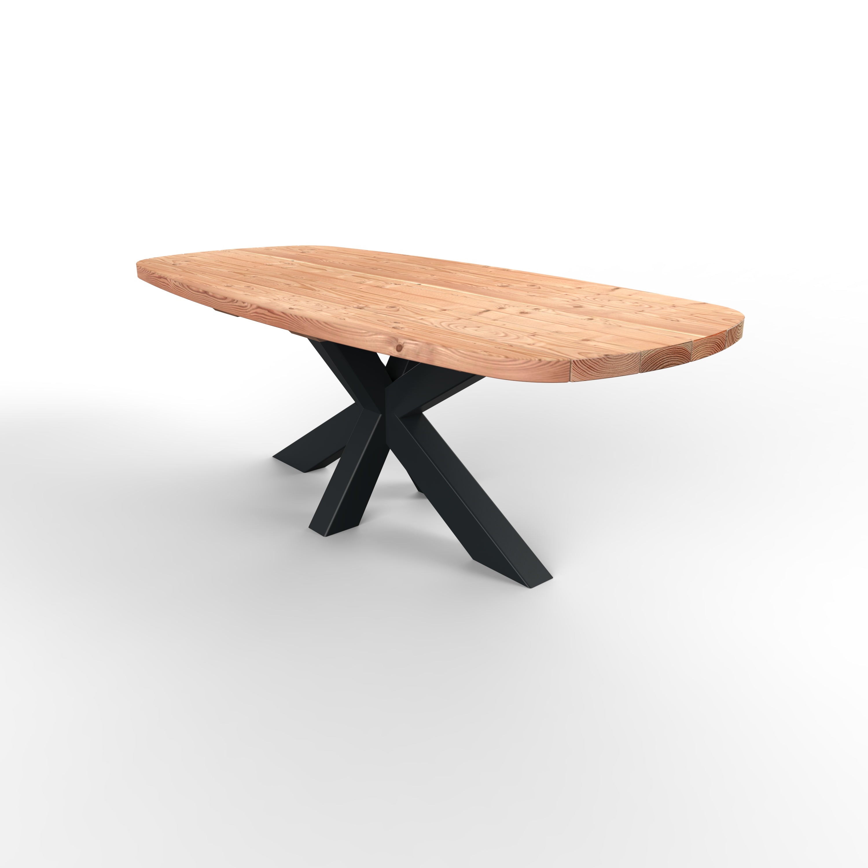 Deens ovale douglas tuintafel met matrixpoot