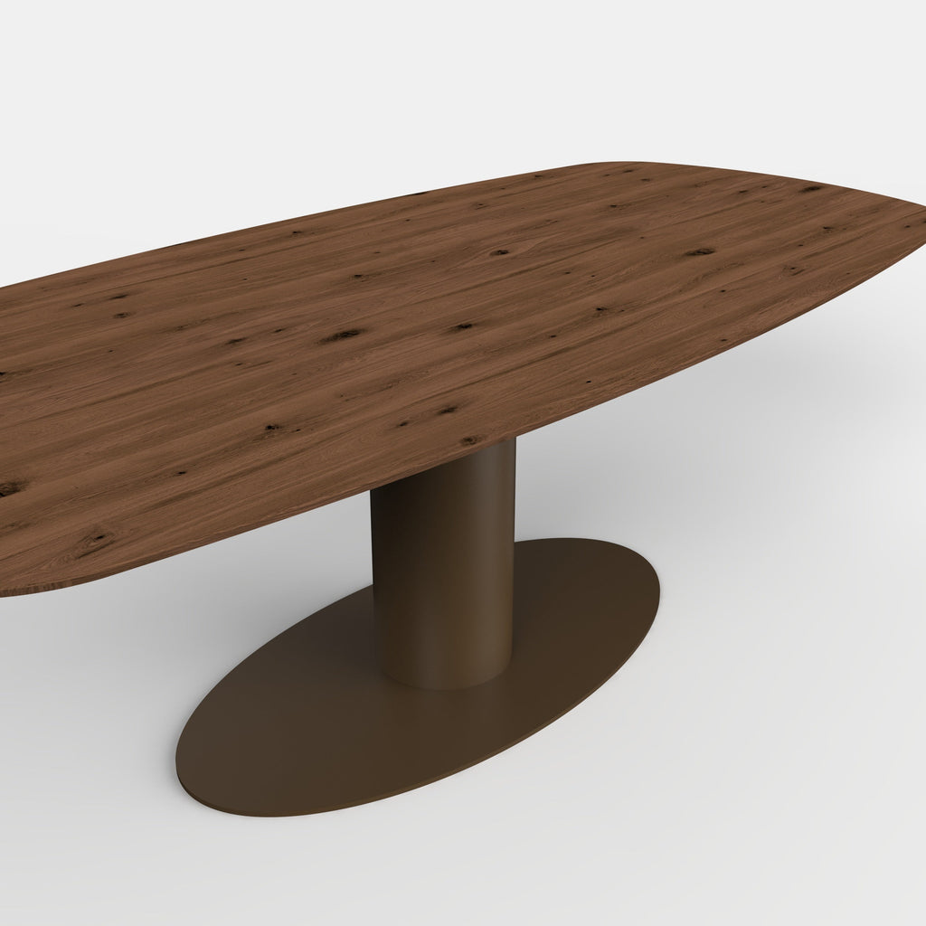 Deens ovale eiken eettafel Avaro - Mokka - anodic brown