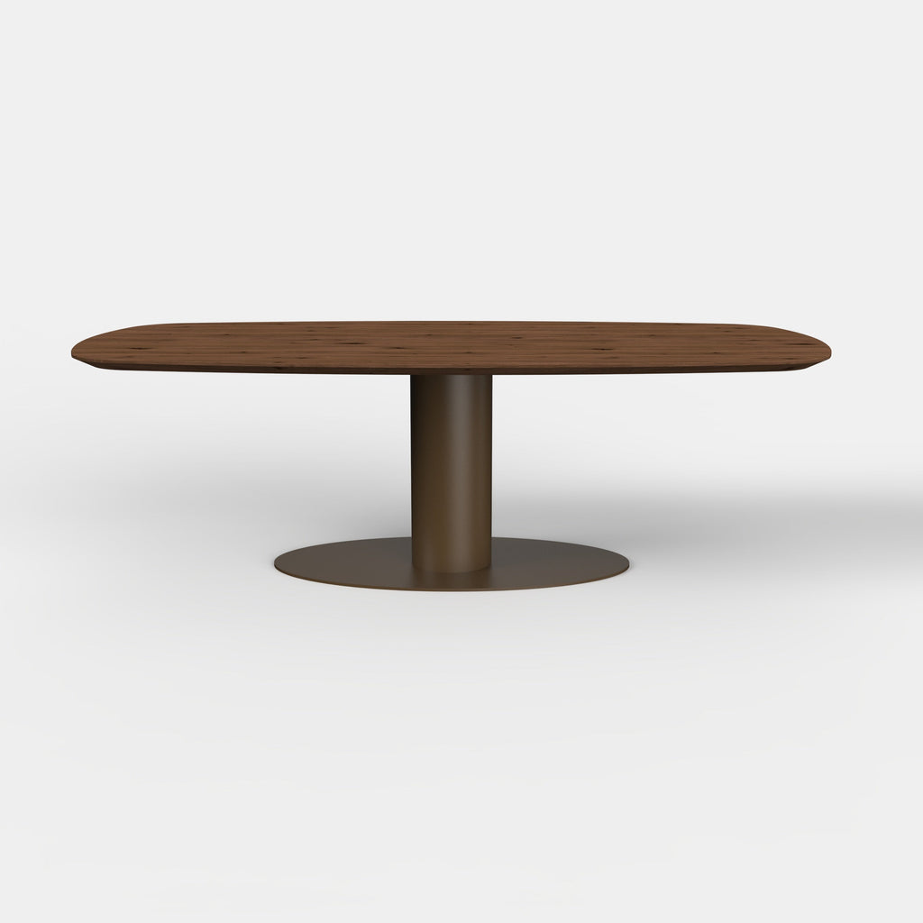 Deens ovale eiken eettafel Avaro - Mokka - anodic brown