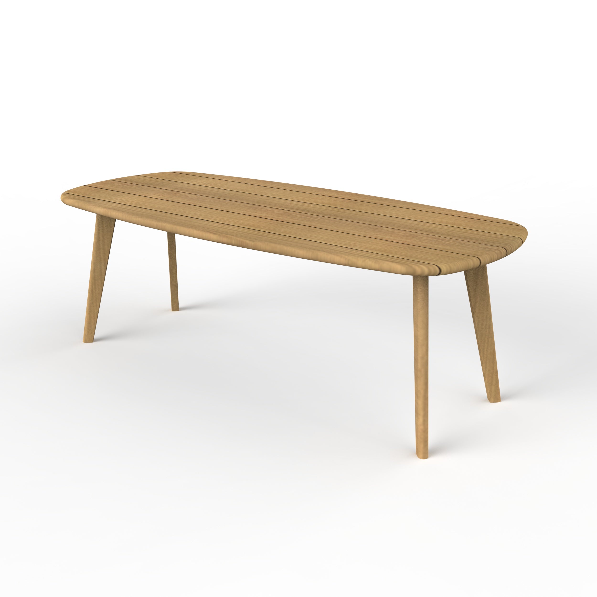 Deens ovale iroko tuintafel Finn