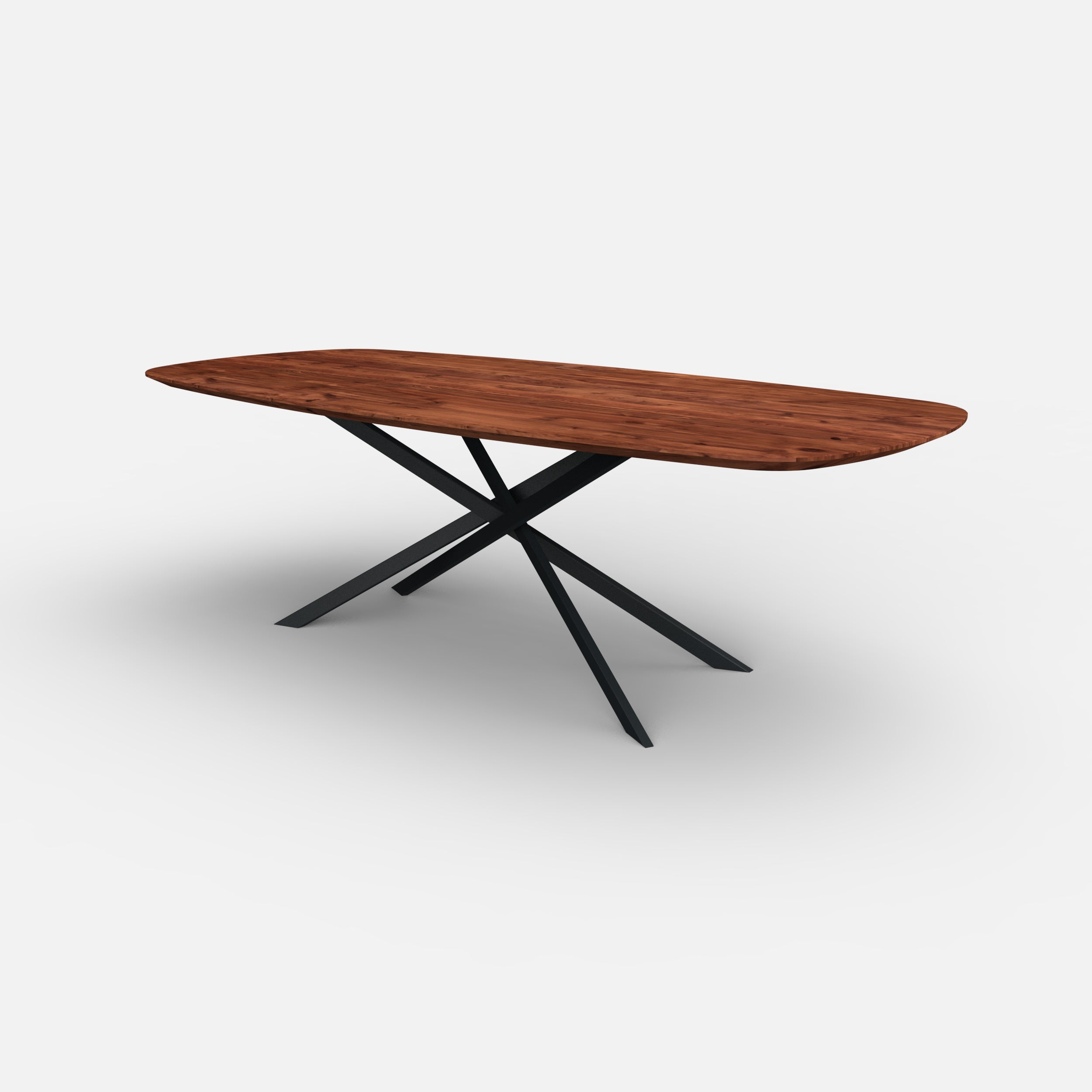 Deens ovale notenhouten eettafel mikado