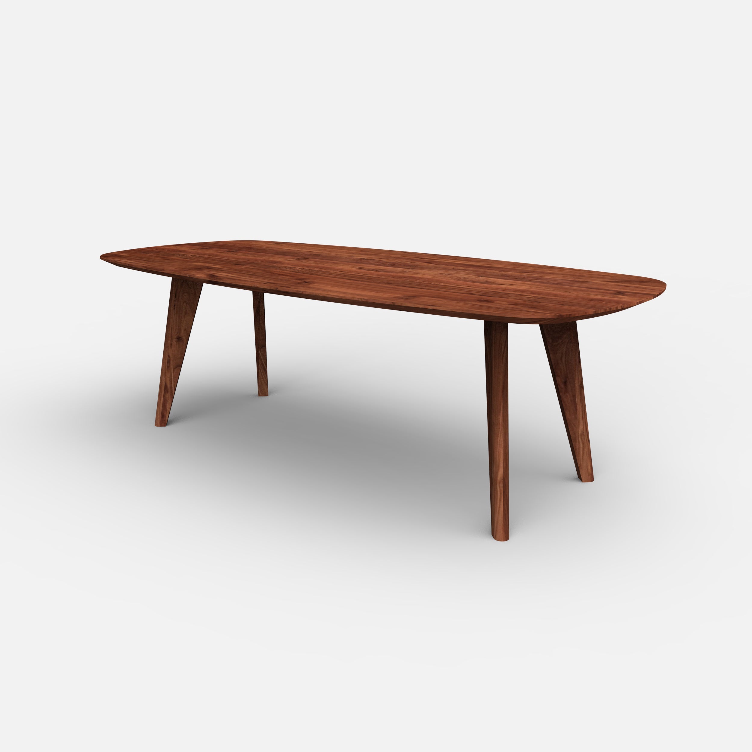 Deens ovale notenhouten eettafel Finn