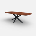 Deens ovale notenhouten eettafel Nero