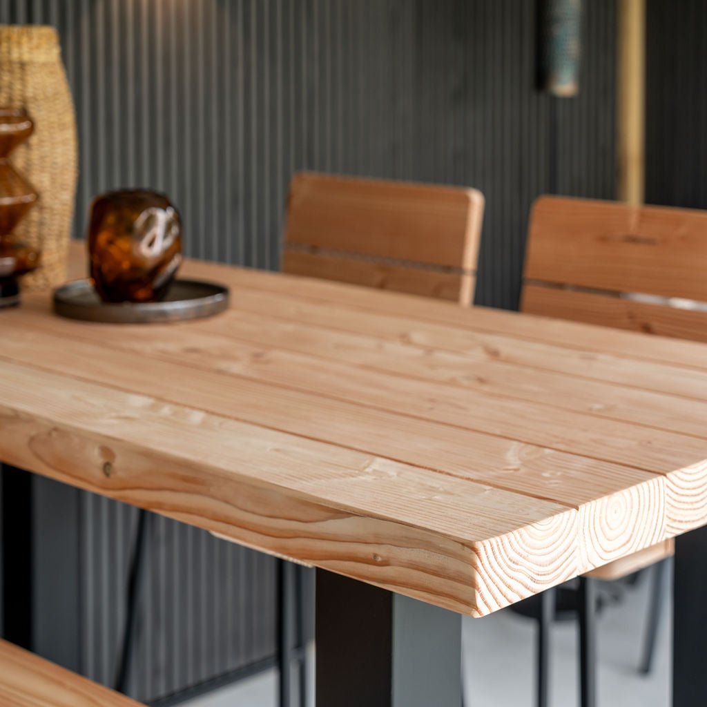 Douglas barset met stalen U-poten zwart - 5 delig