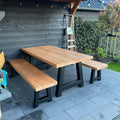 Douglas tuinset met stalen A-poten 3-delig