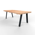 Douglas tuintafel met stalen tapse poten 10x3cm