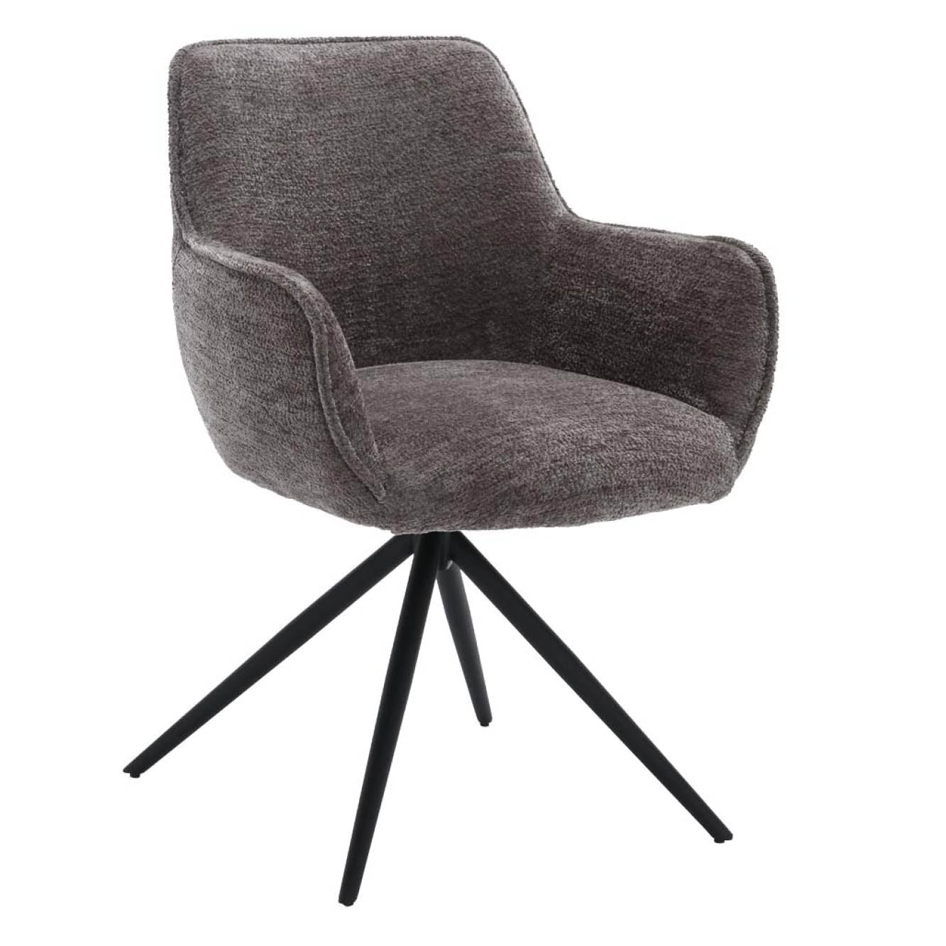 Fondo eetkamerstoel met armleuning - cement grey