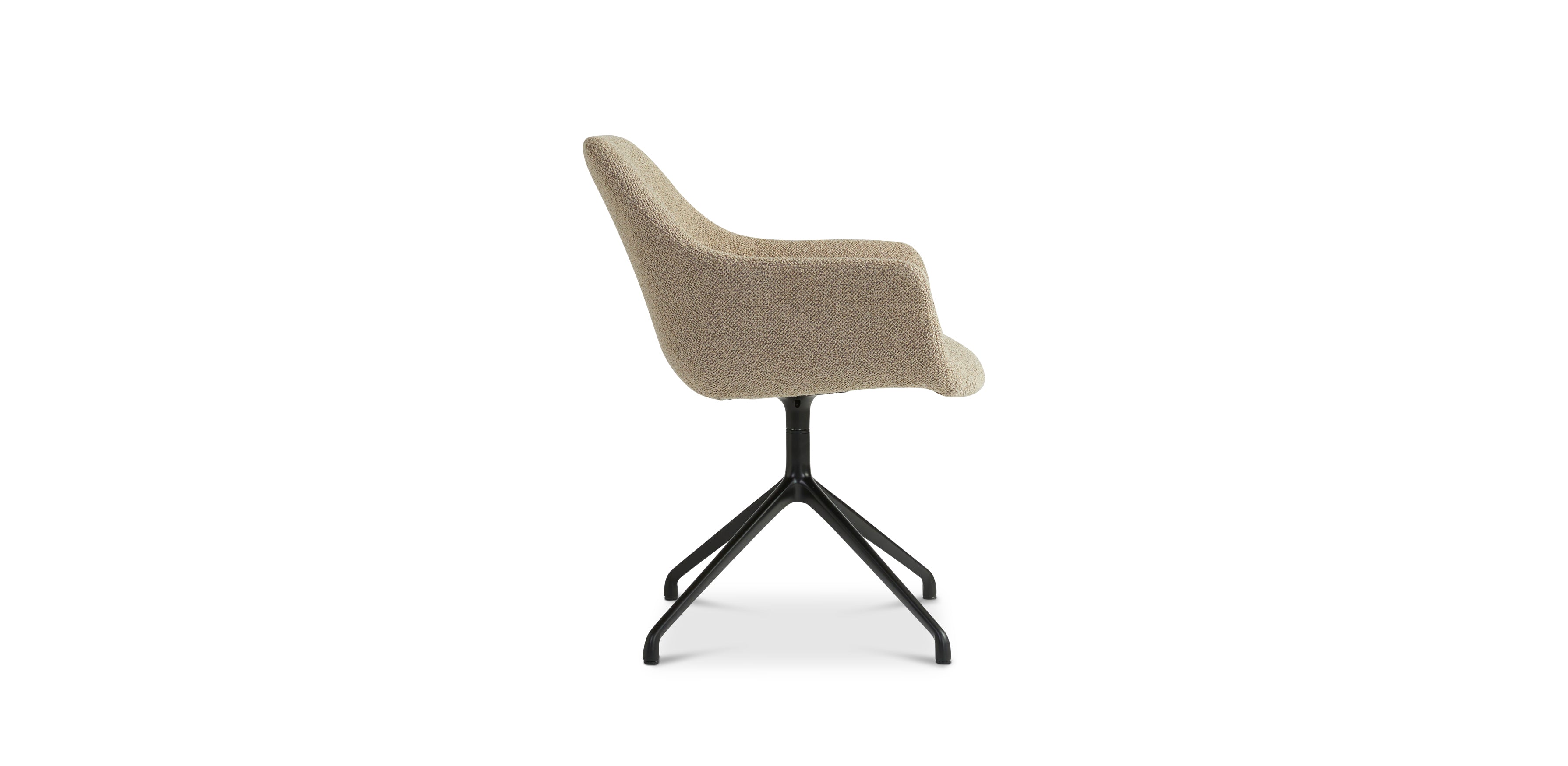 Ids eetkamerstoel cosmo - beige - draaivoet zwart