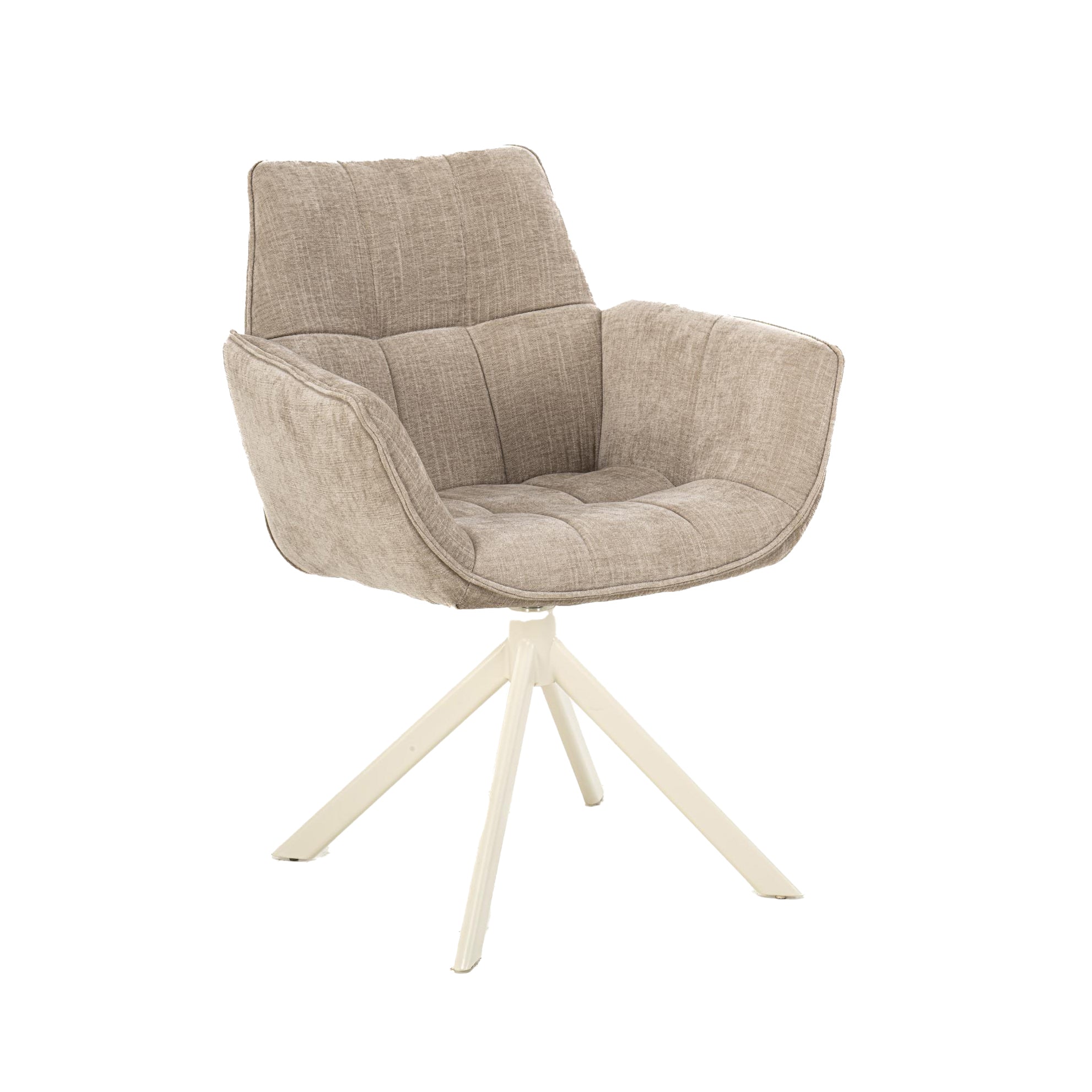 Eetkamerstoel monaco met armleuning - milan beige