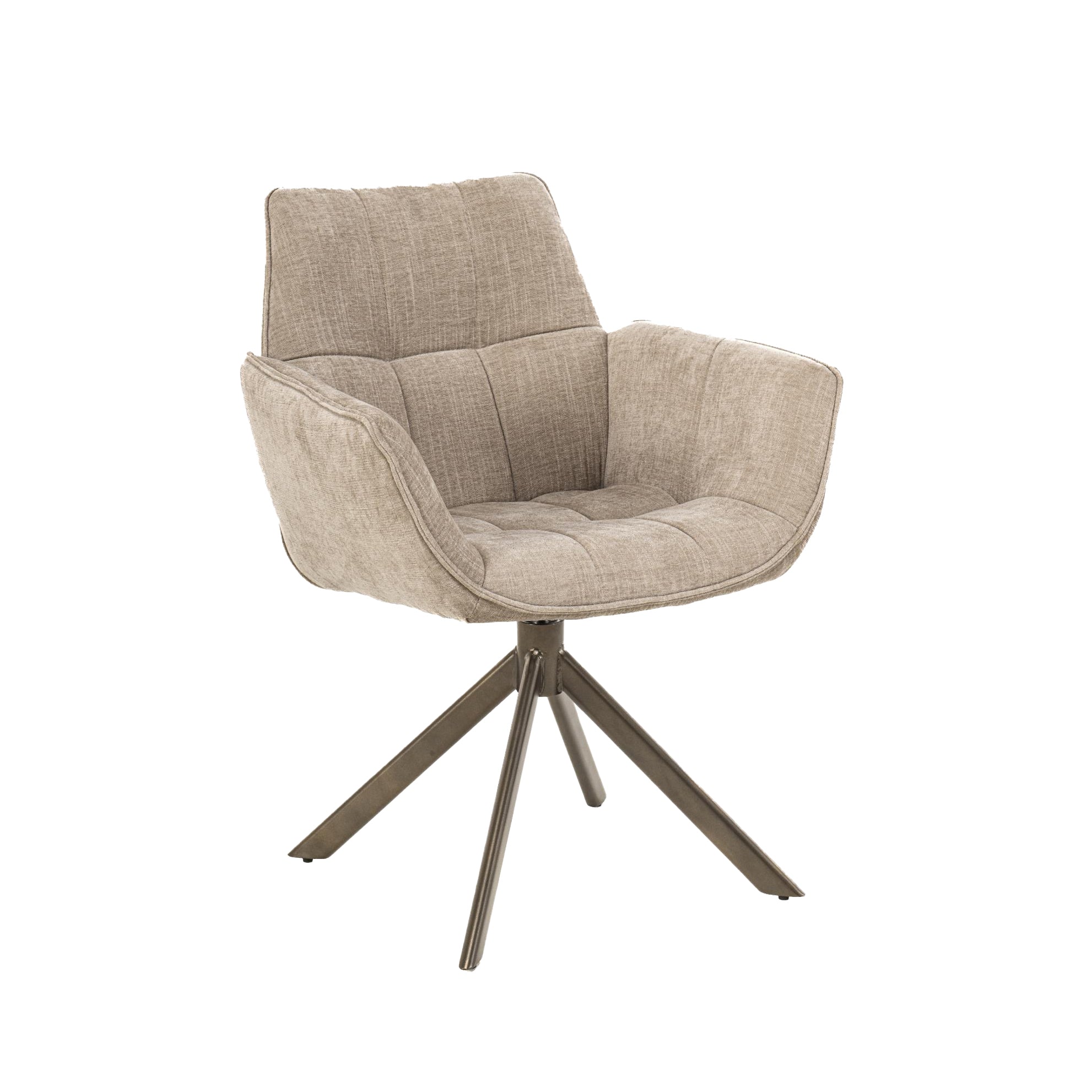 Eetkamerstoel monaco met armleuning - milan beige