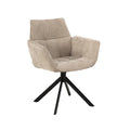 Eetkamerstoel monaco met armleuning - milan beige