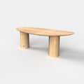 Organische eiken eettafel Kolom