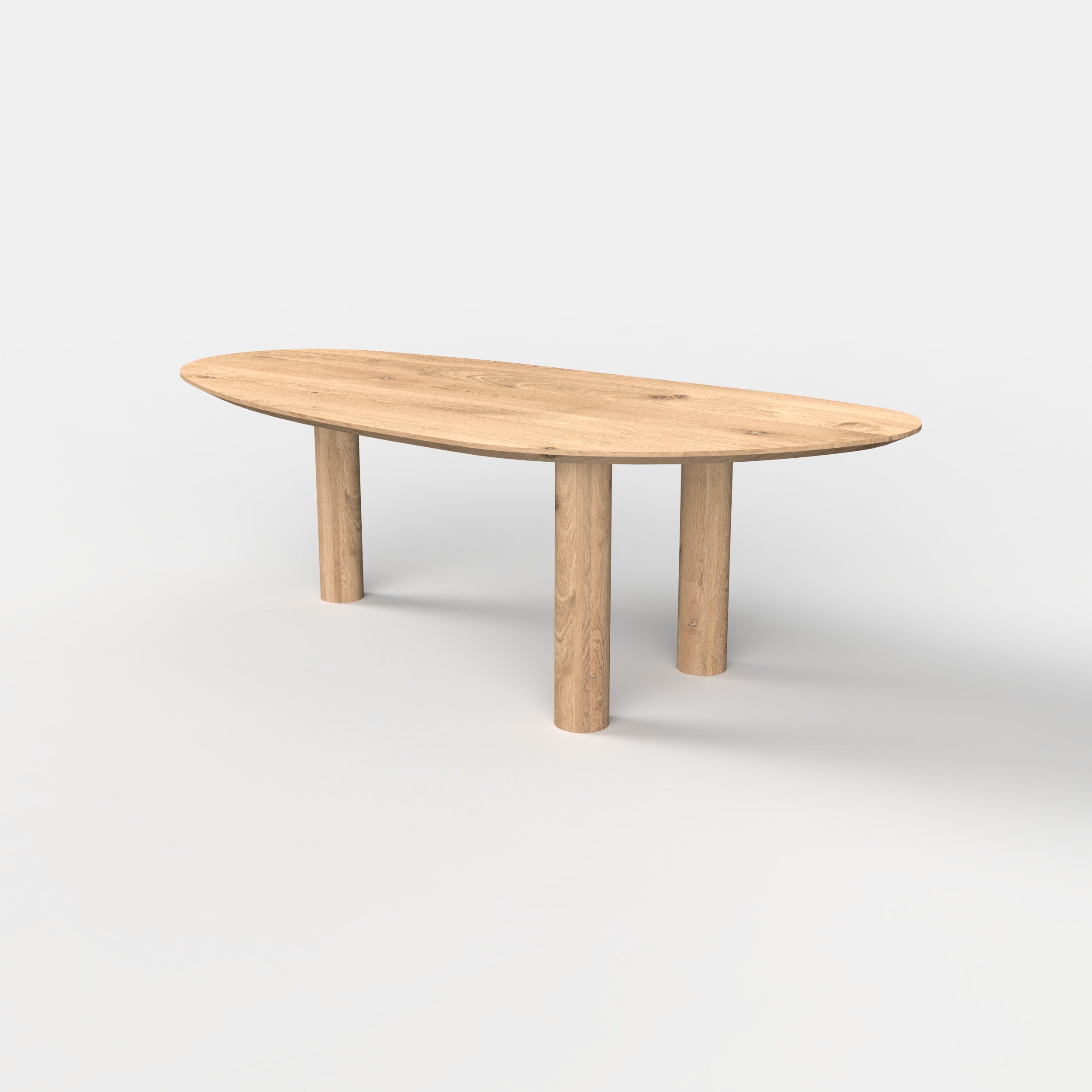 Organische eiken eettafel rondo