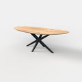 Organische eiken eettafel Nero