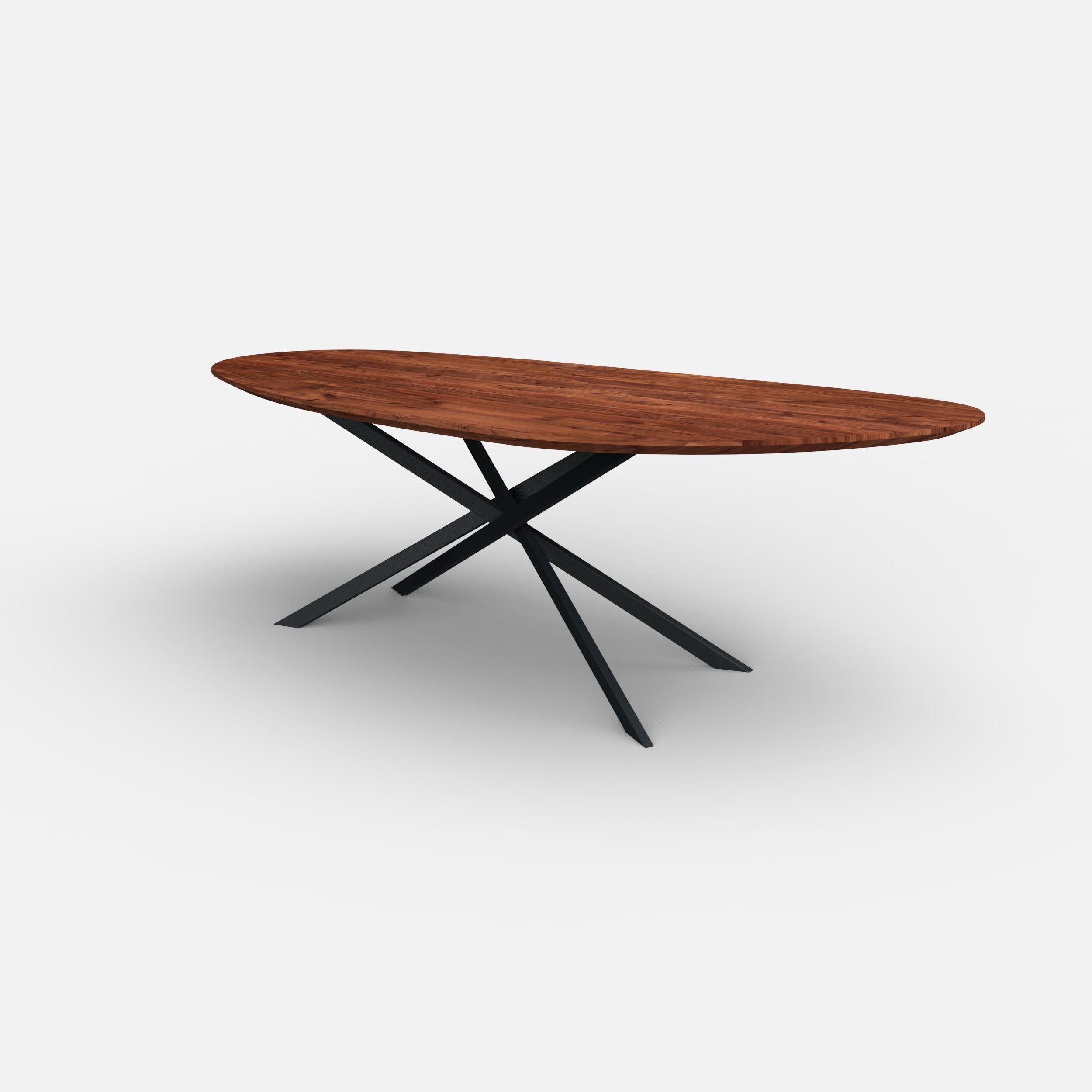 Organische notenhouten eettafel mikado