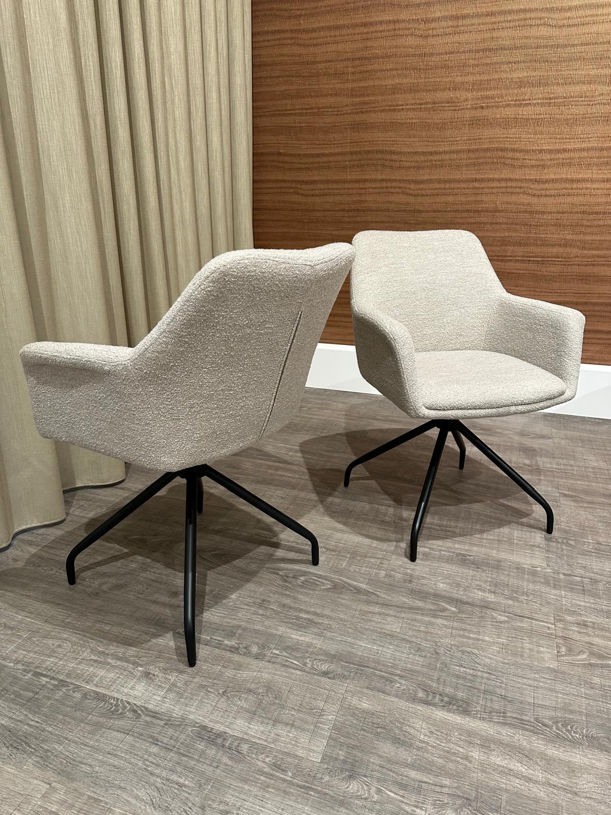 Ortana eetkamerstoel met armleuning - alpine naturel - 2 stuks