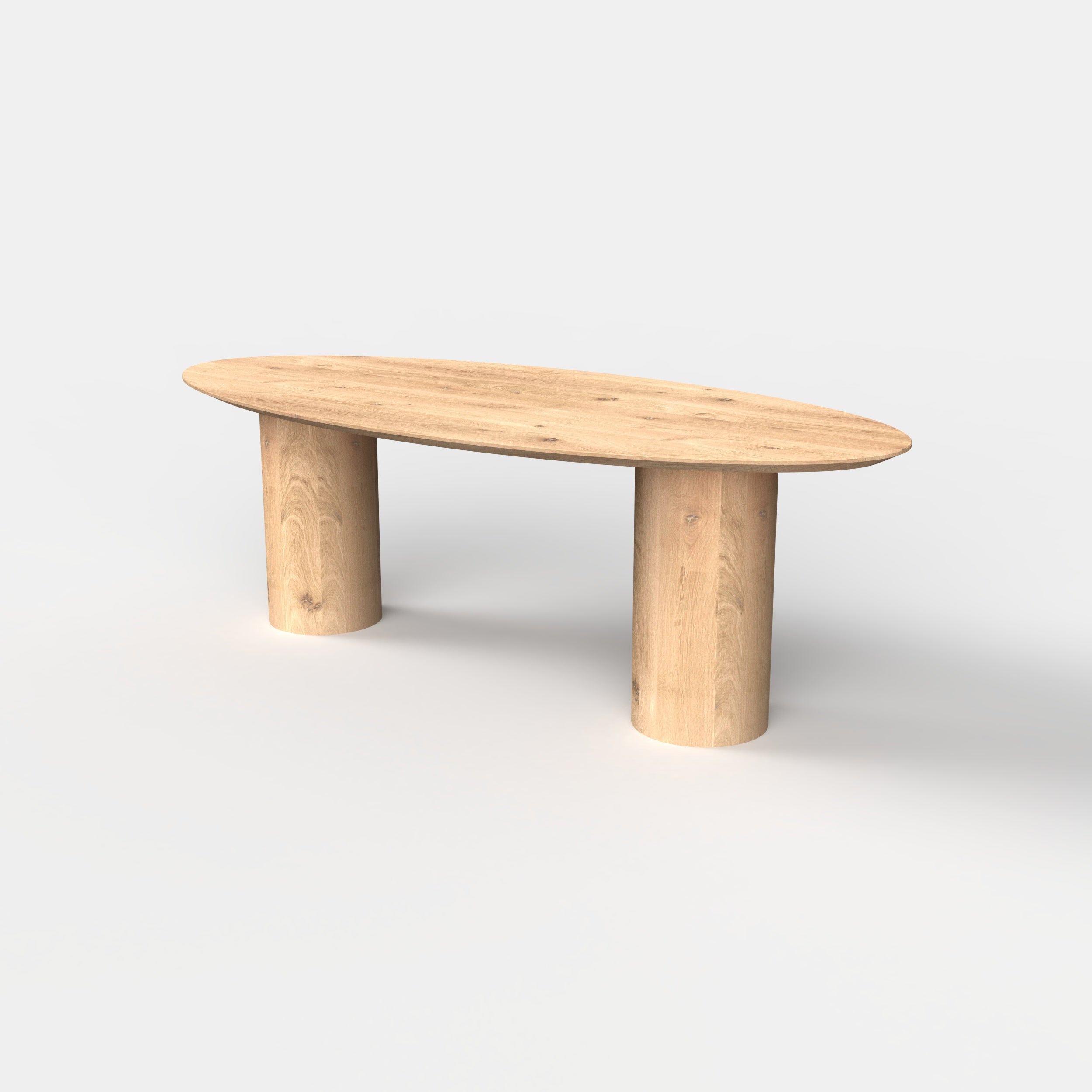 Ovale eiken eettafel Kolom