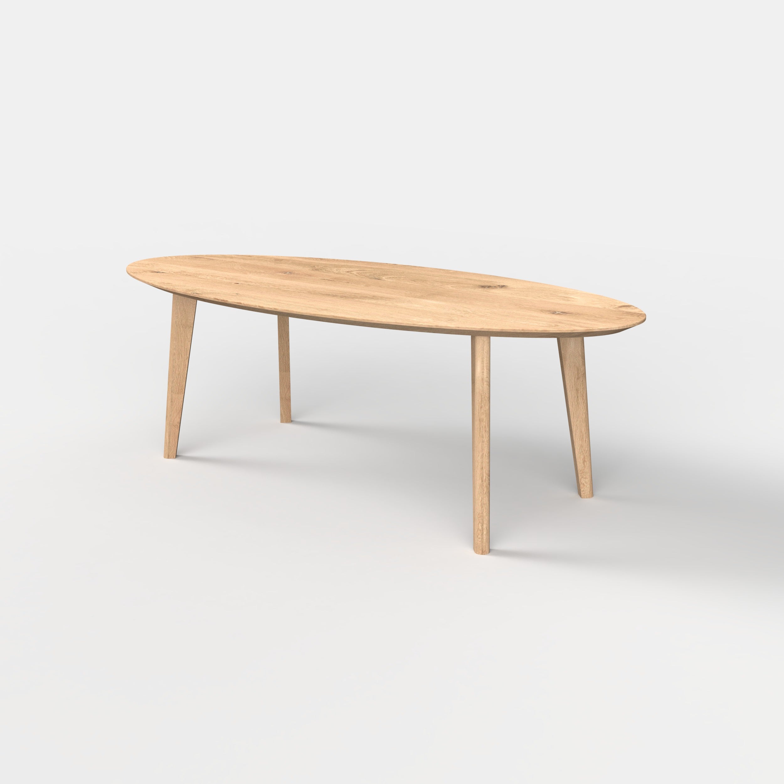 Ovale eiken eettafel Finn