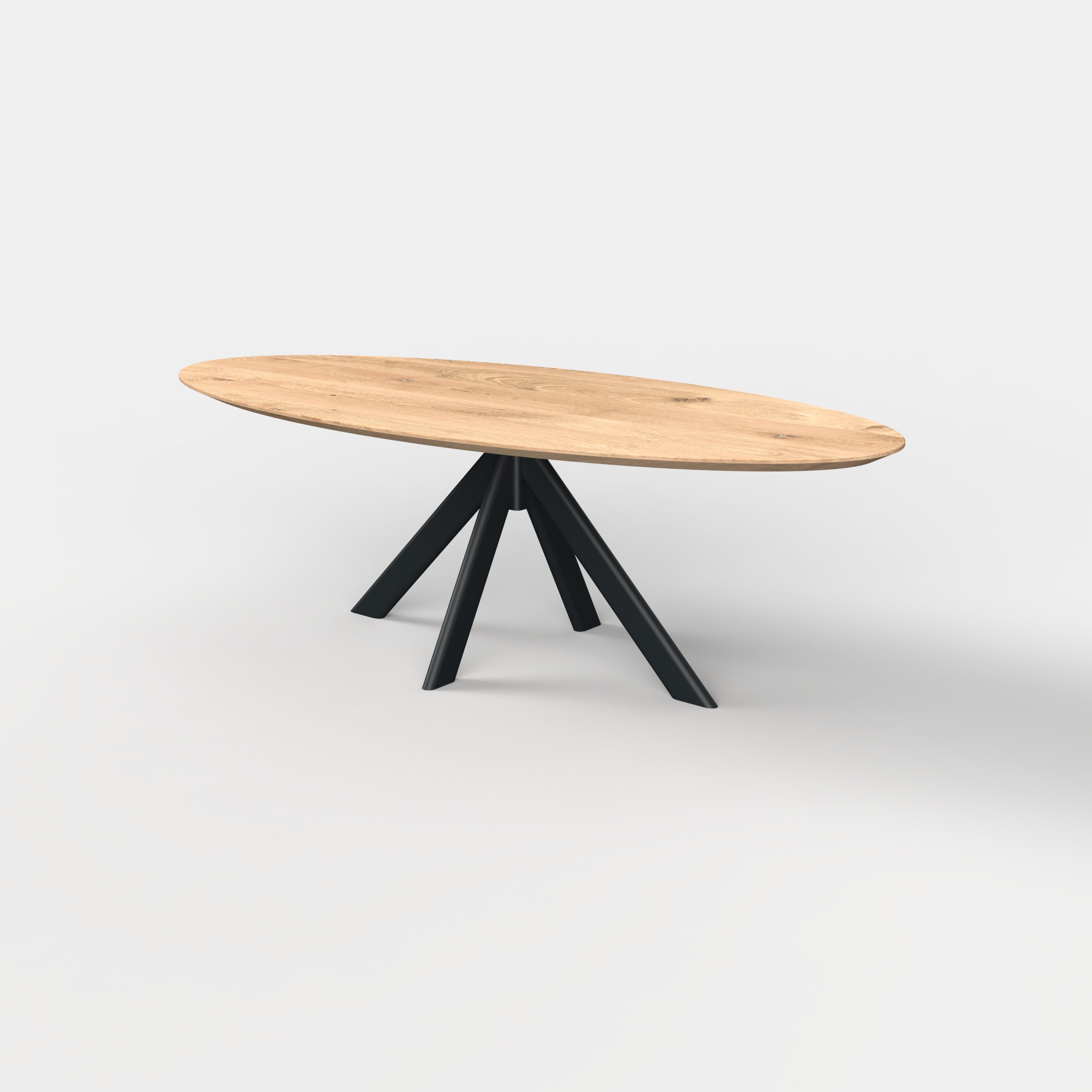 Ovale eiken eettafel Liva