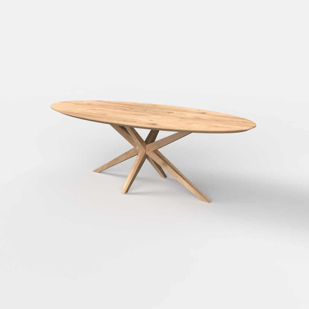 Ovale eiken eettafel Nilo