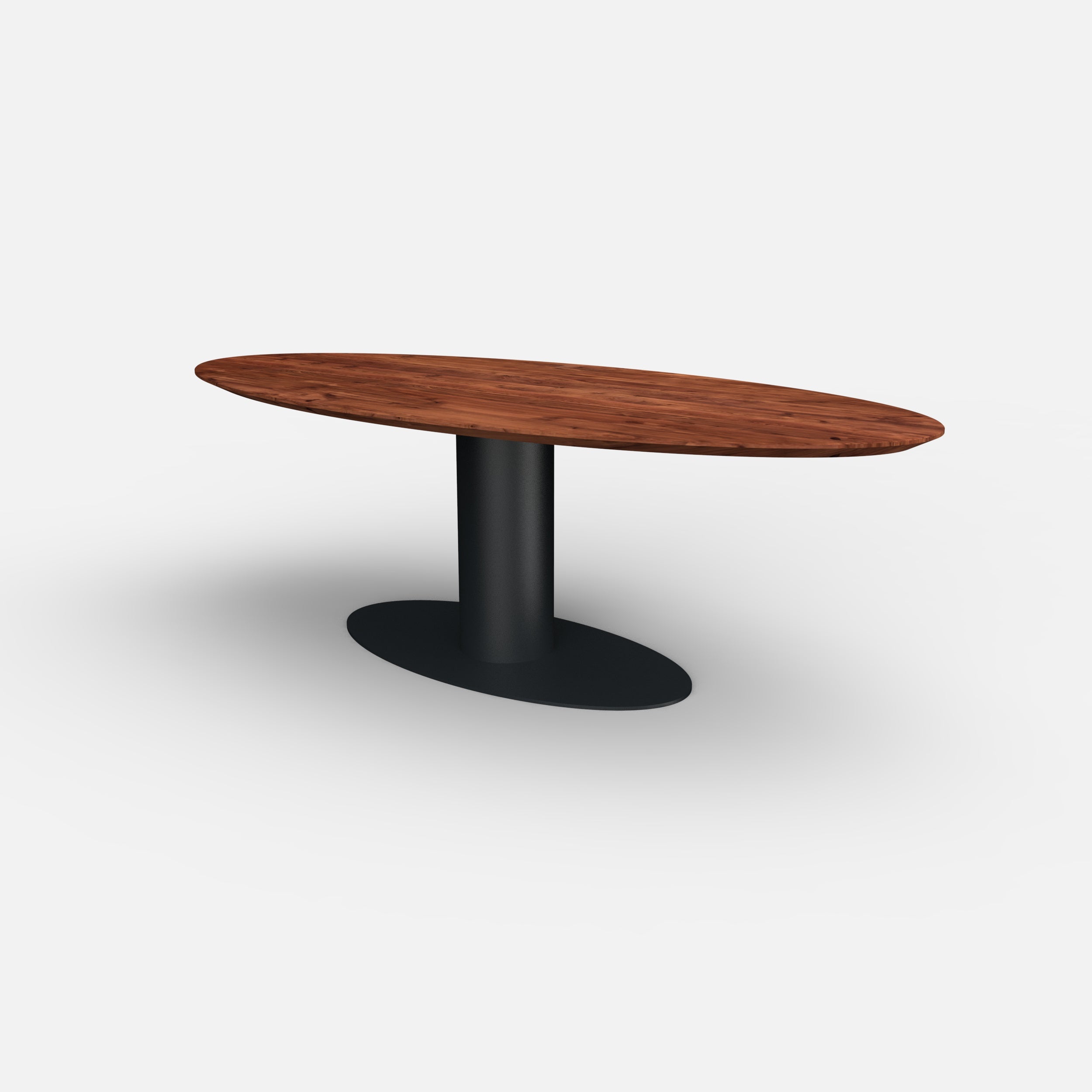 Ovale notenhouten eettafel Avaro