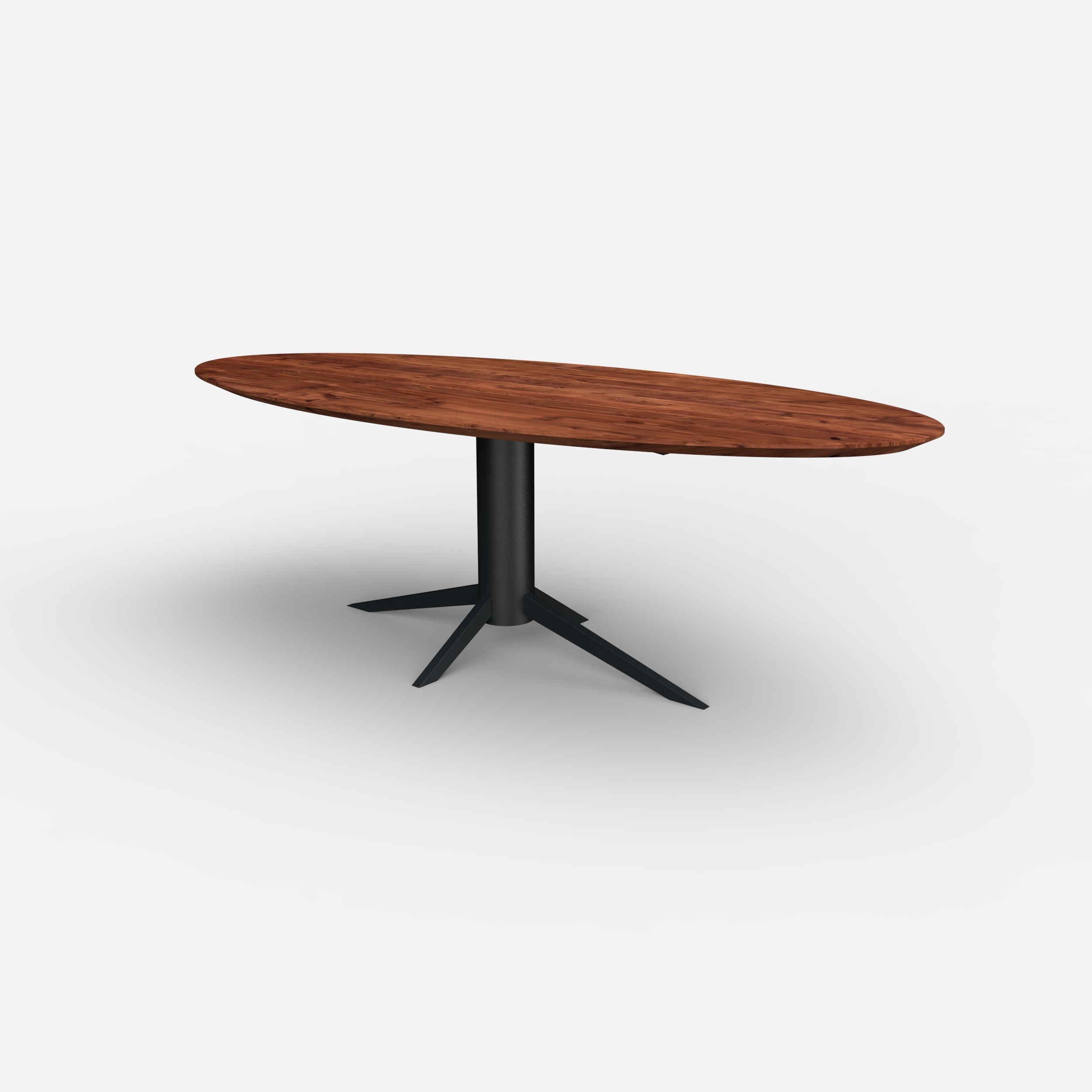 Ovale notenhouten eettafel Levi