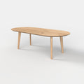 Plat ovale eiken eettafel Finn