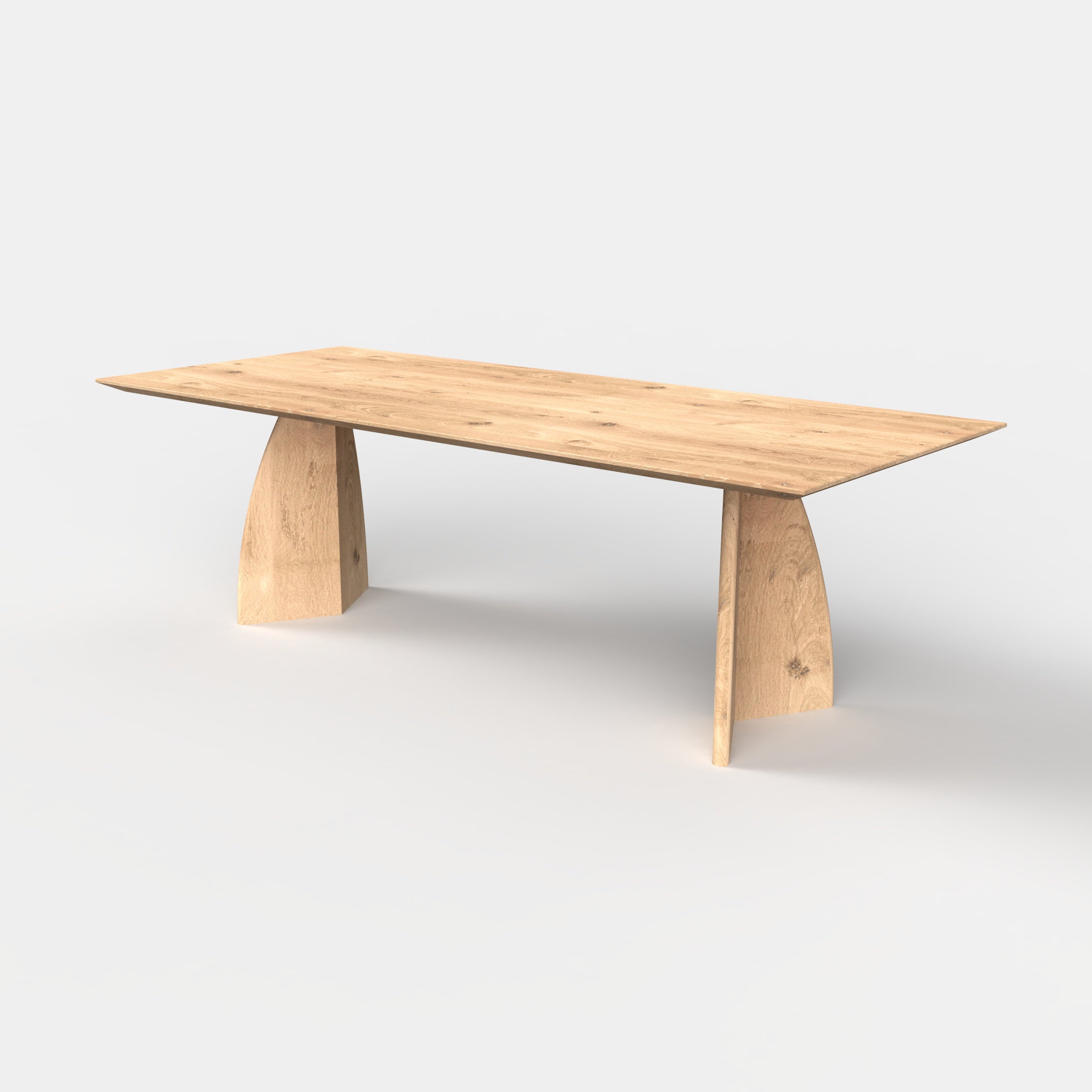 Rechthoekige eiken eettafel Elva