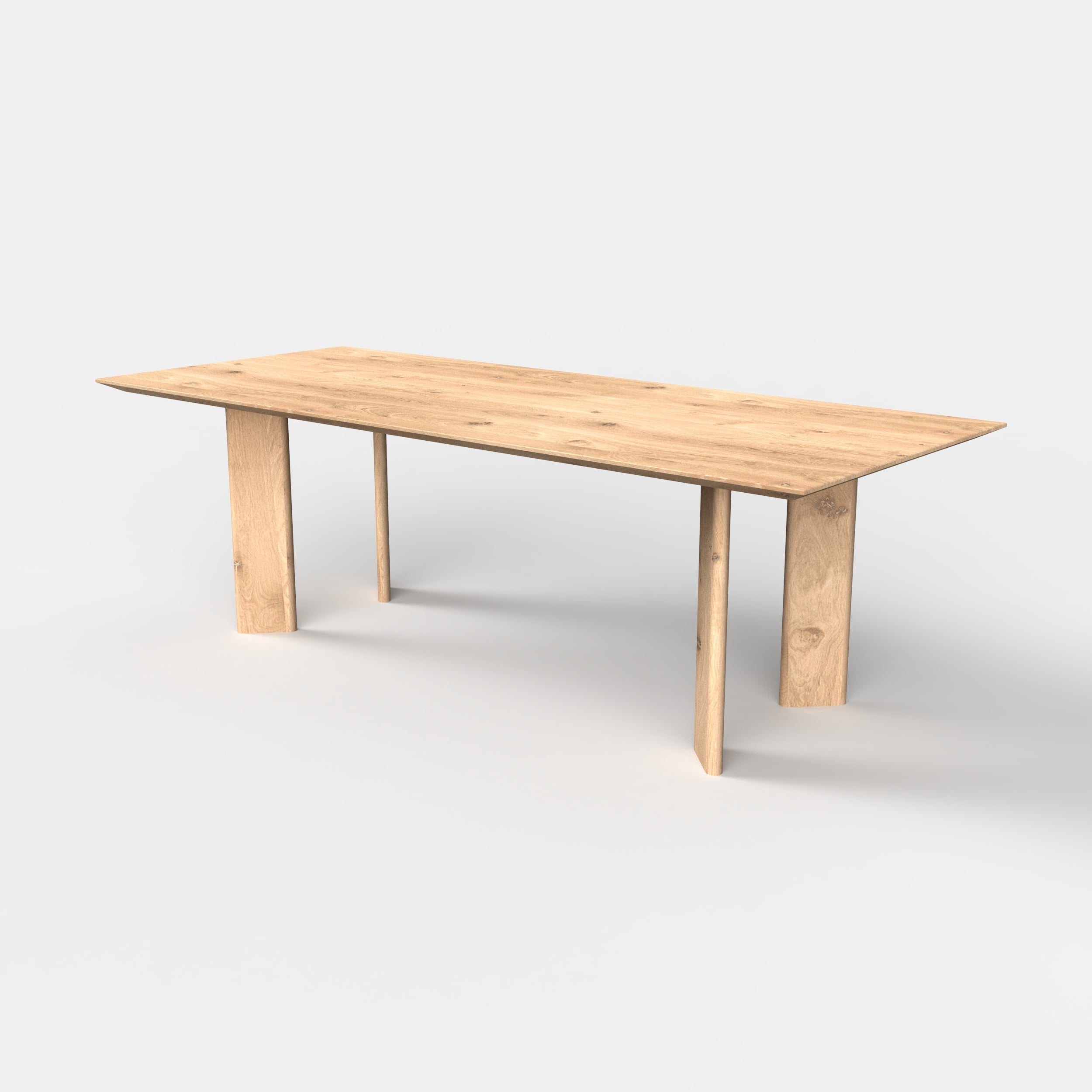 Rechthoekige eiken eettafel Mika