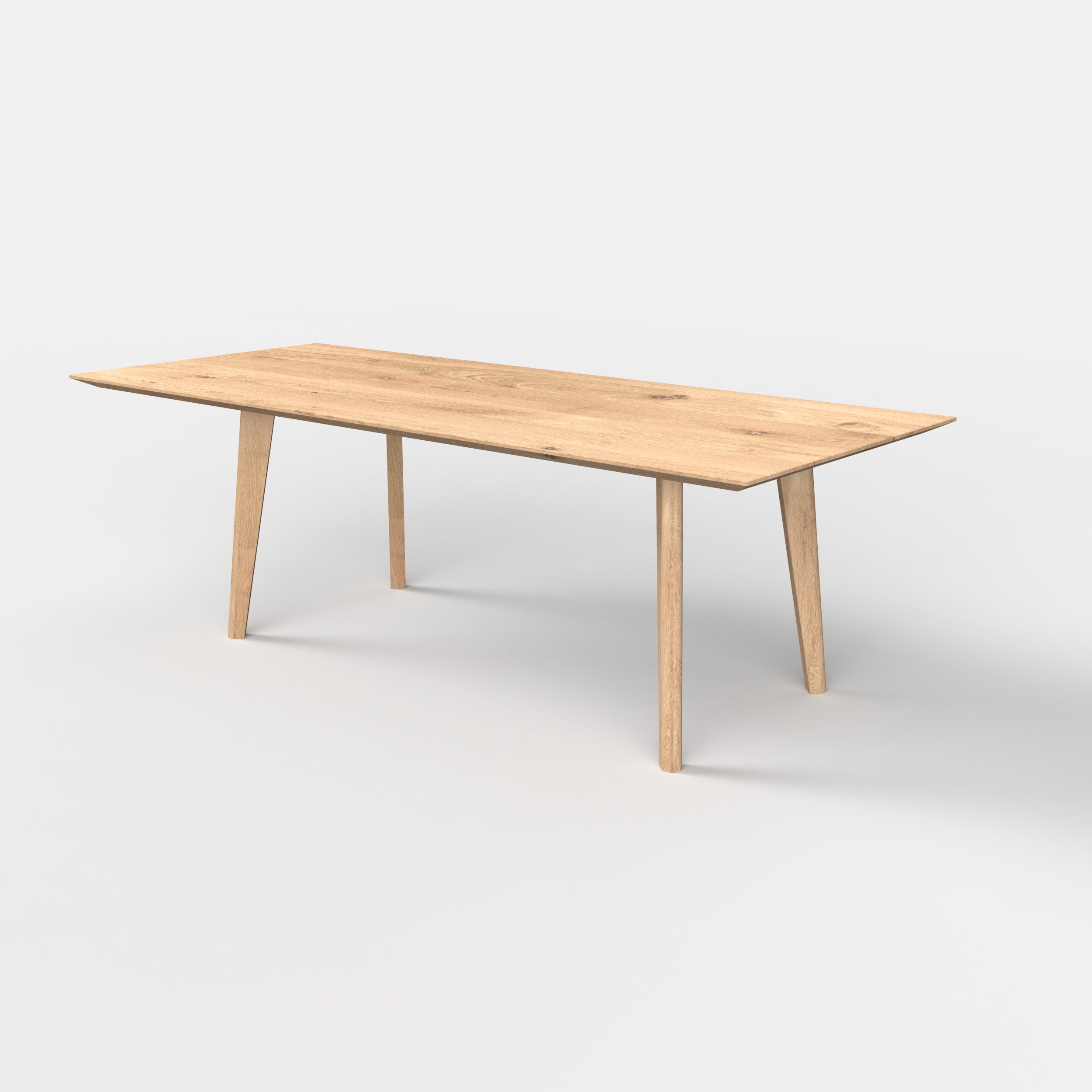 Rechthoekige eiken eettafel Finn