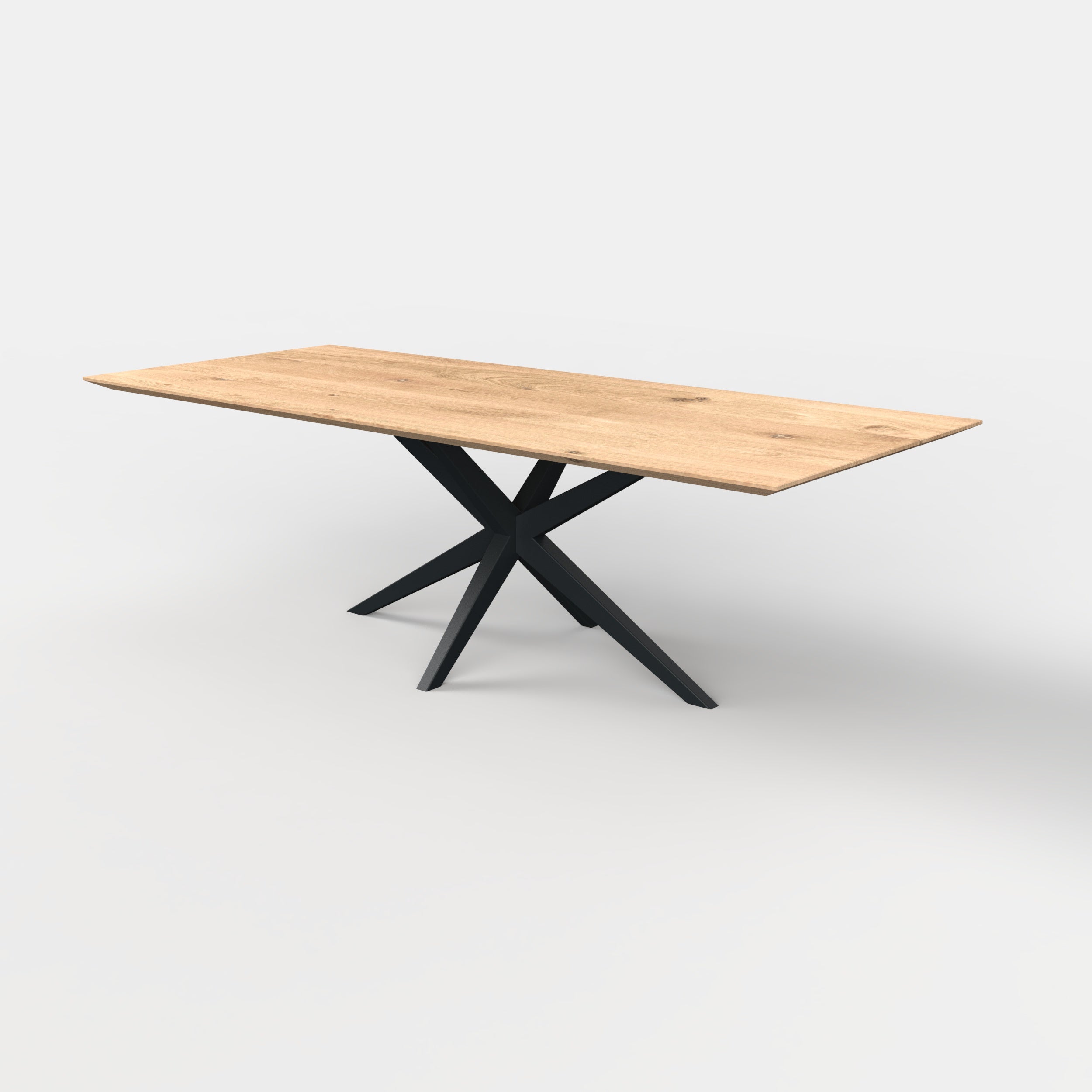 Rechthoekige eiken eettafel Nero