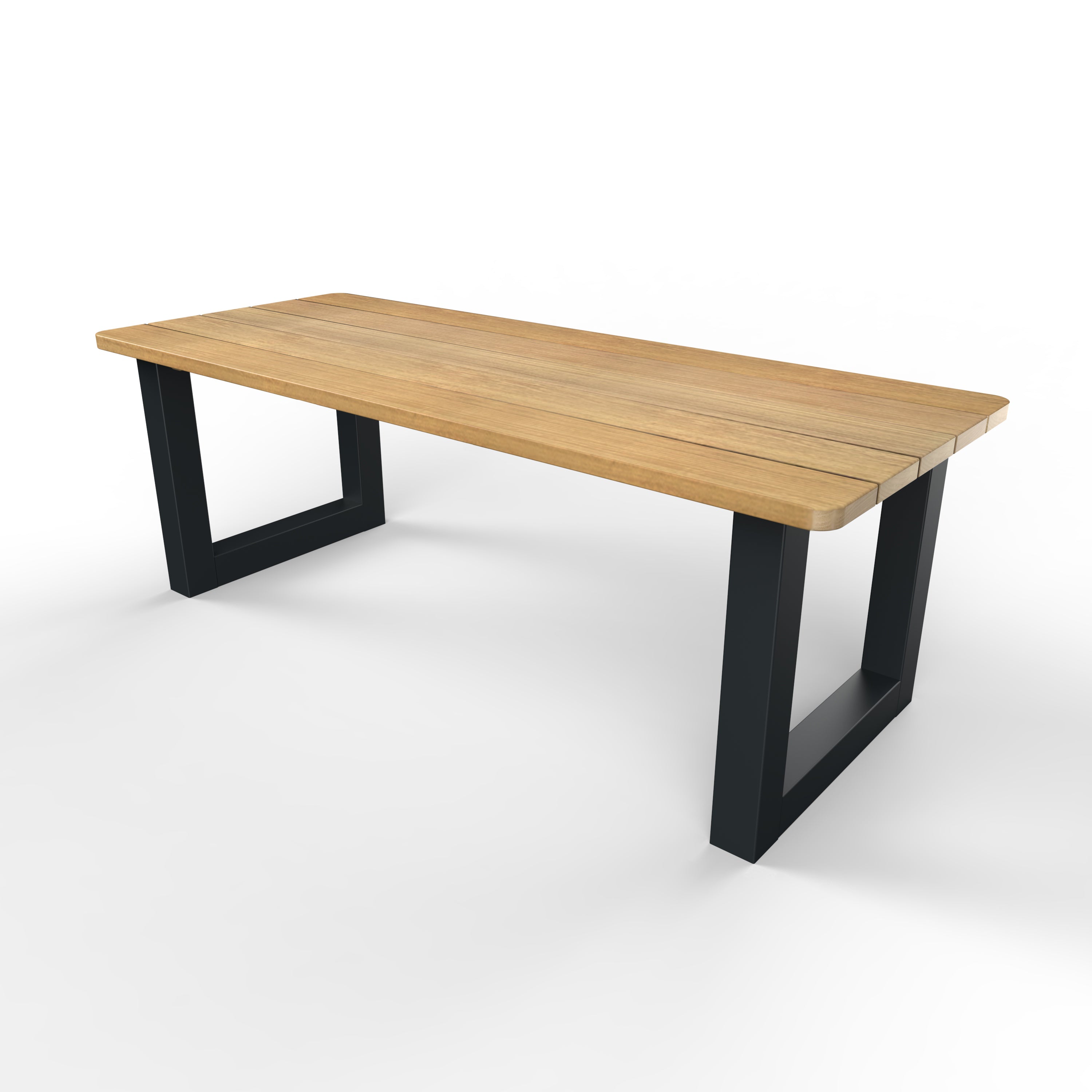 Iroko hardhouten tuintafel U-poten