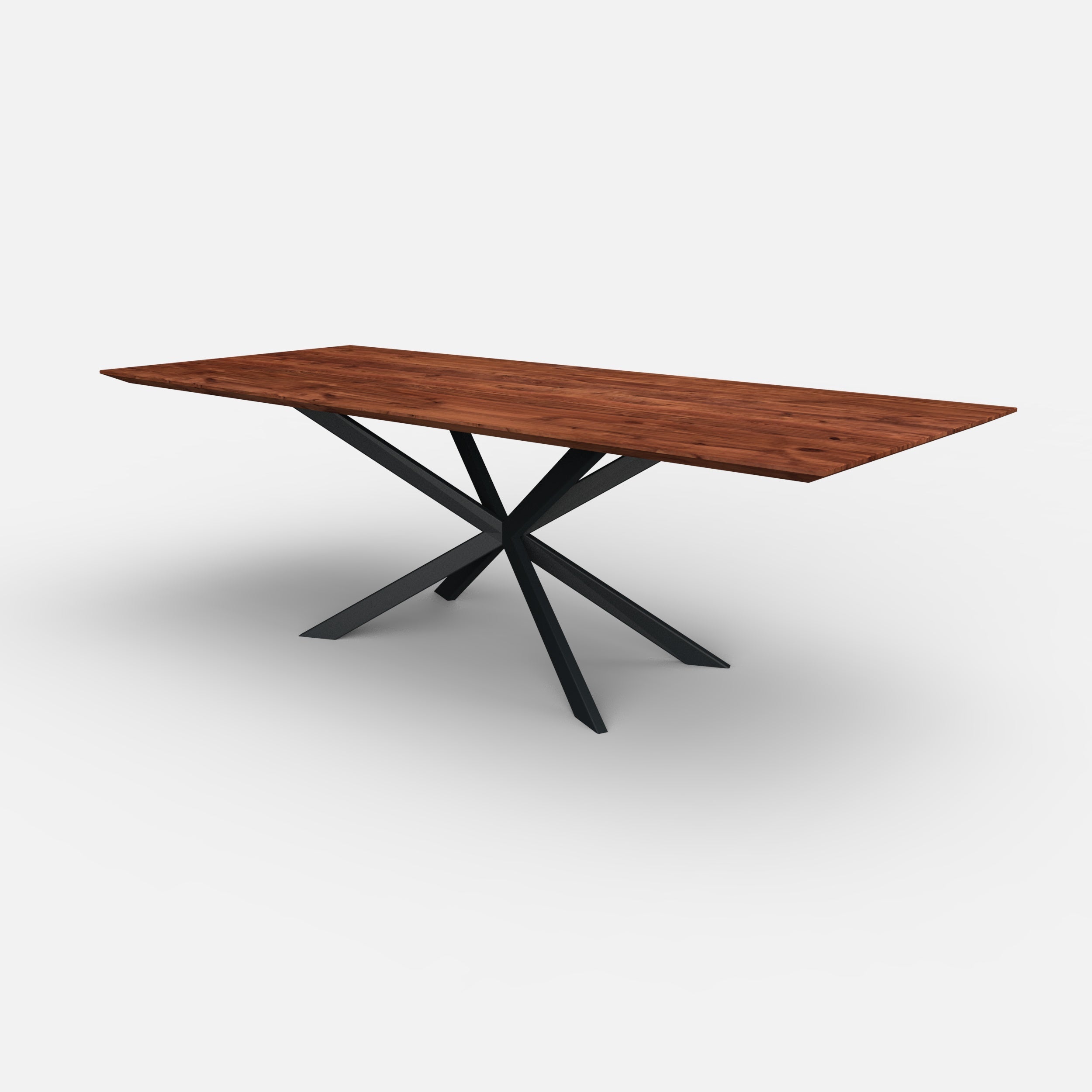 Rechthoekige notenhouten eettafel spider