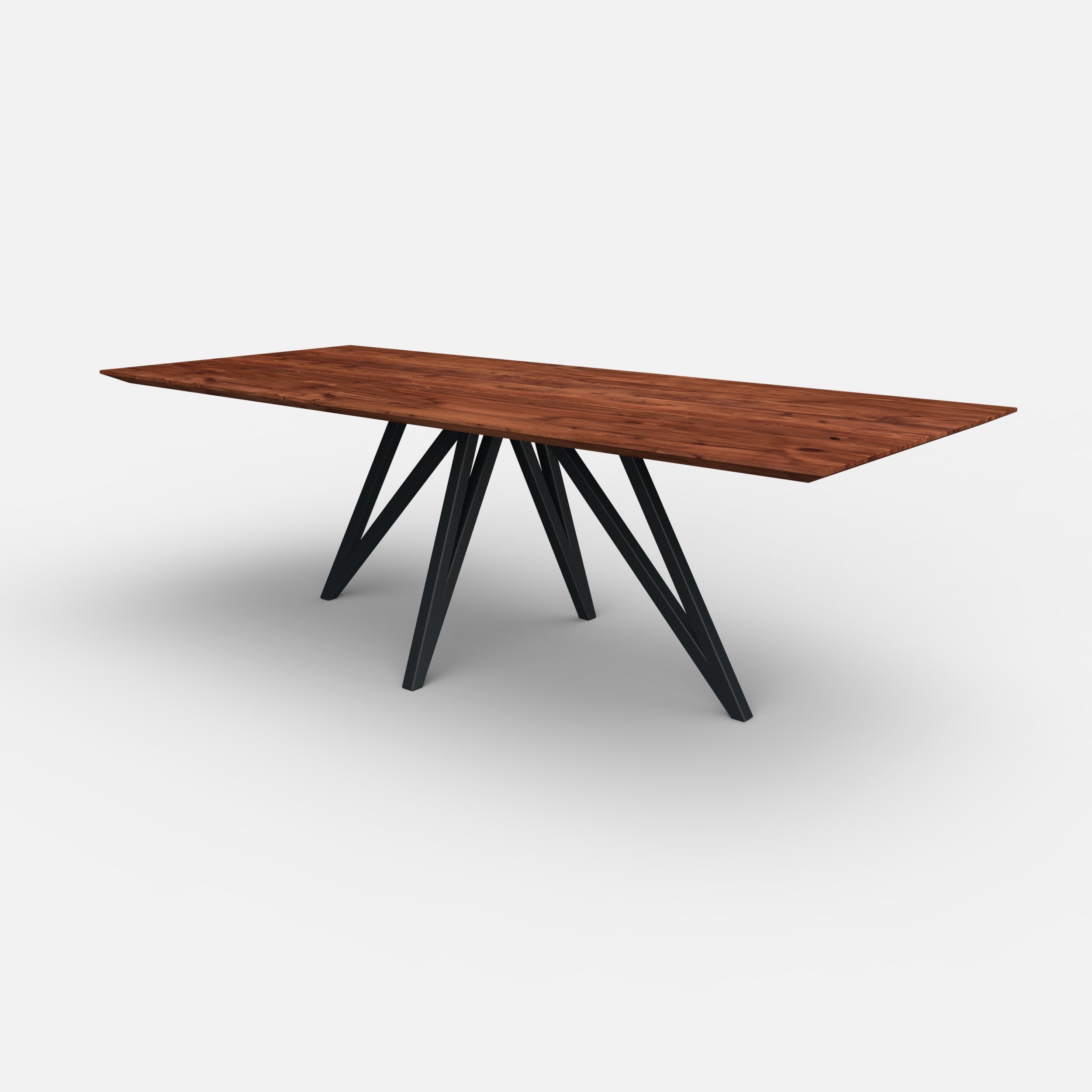 Rechthoekige notenhouten eettafel Vlinder
