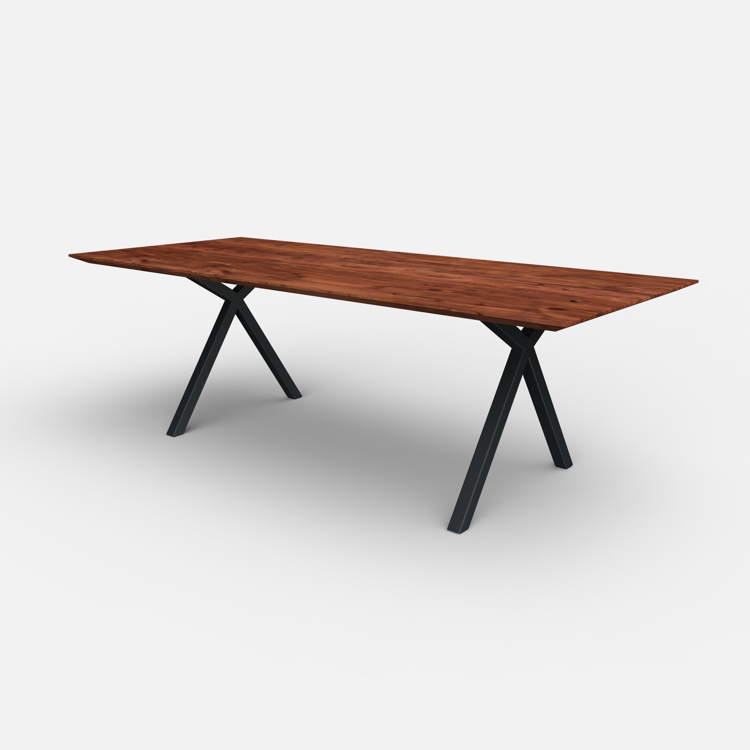 Rechthoekige notenhouten eettafel Tess