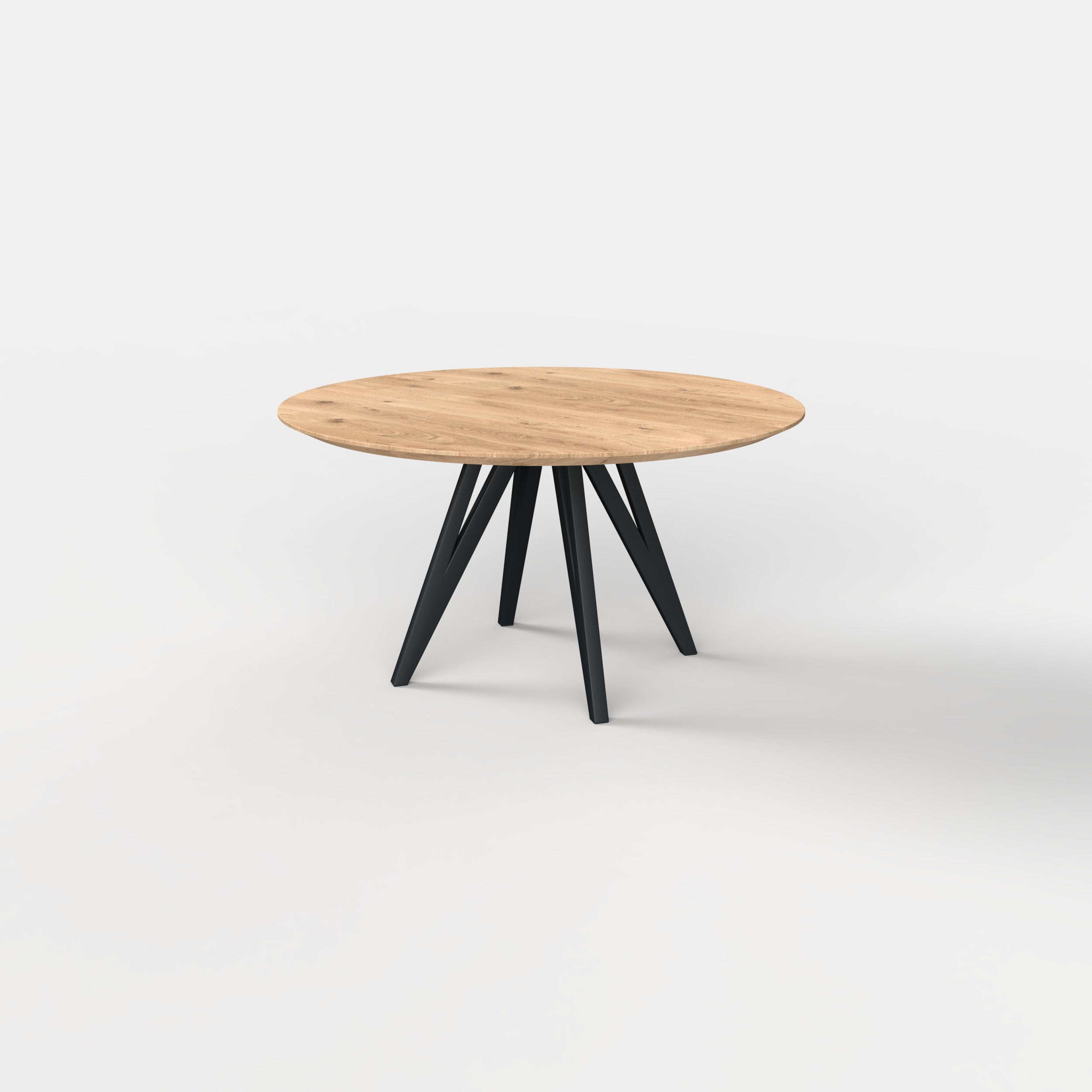 Ronde eiken eettafel vlinder