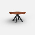 Ronde notenhouten eettafel Liva