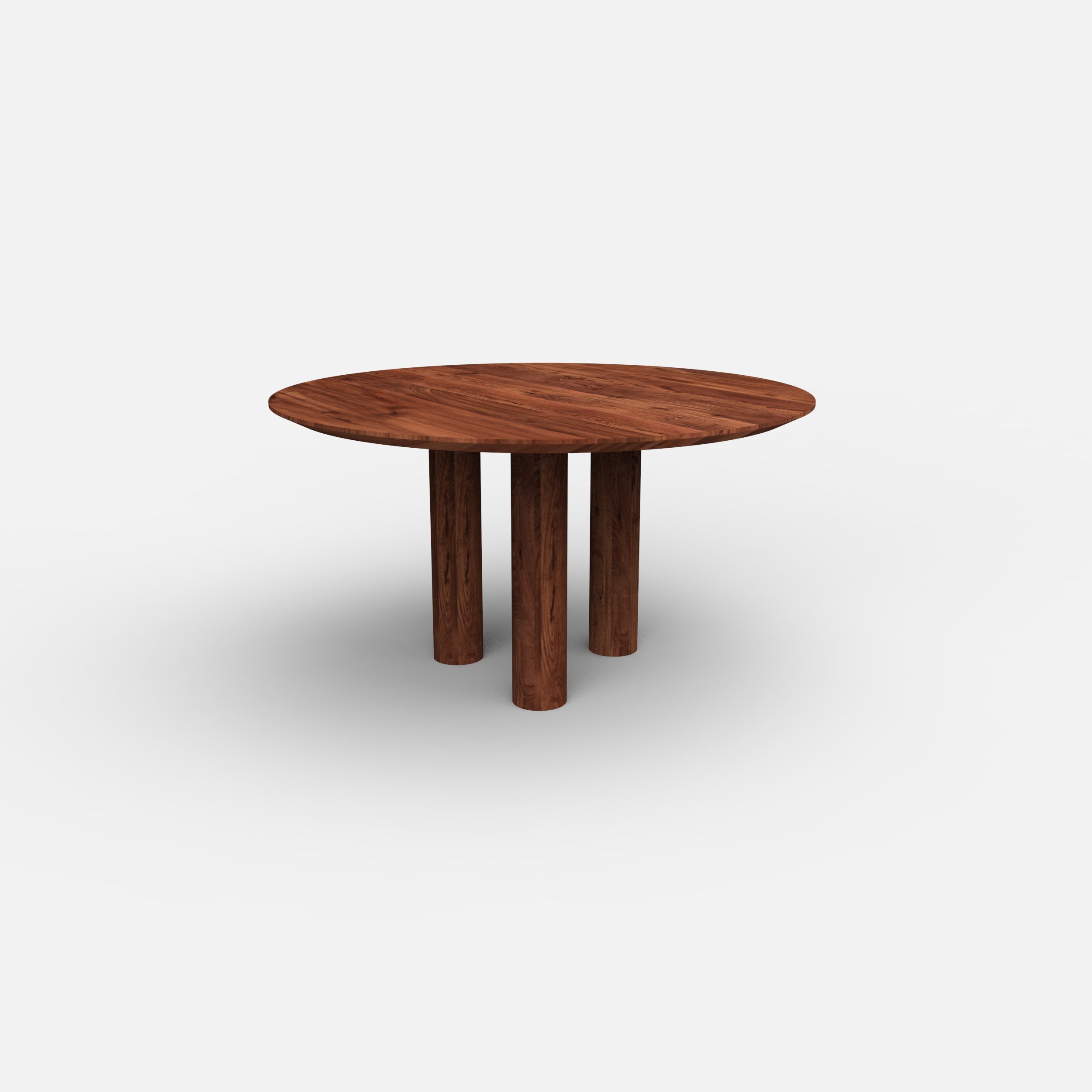 Ronde notenhouten eettafel rondo