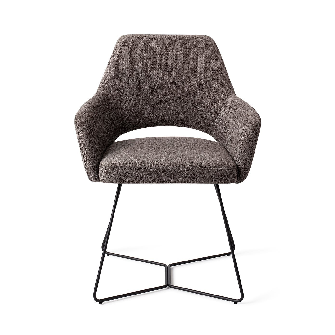 Eetkamerstoel Yanai - amazing grey - beehive black