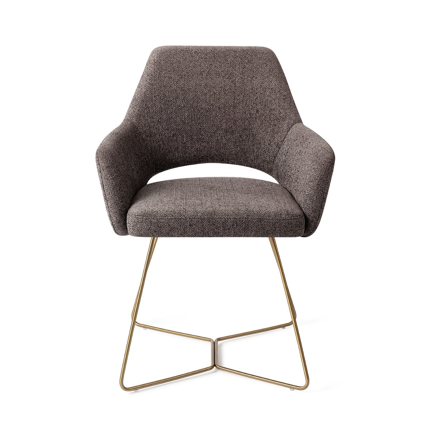Eetkamerstoel Yanai - amazing grey - beehive gold