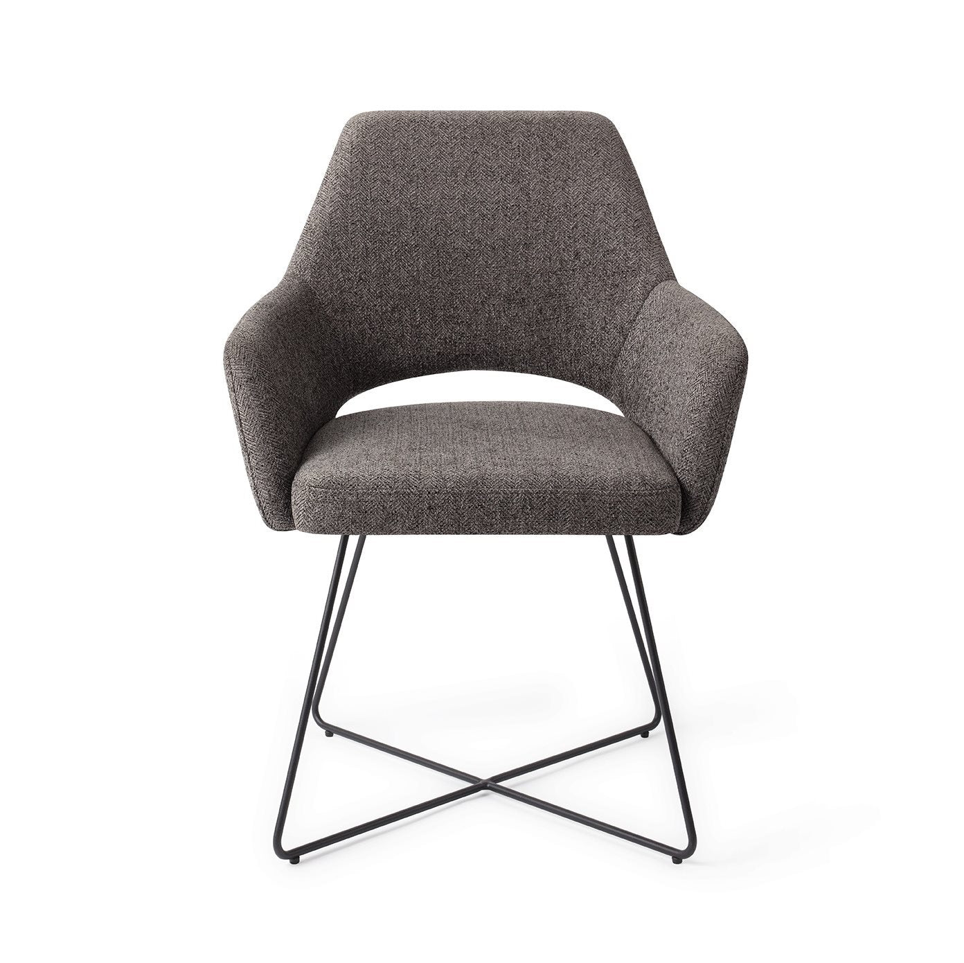 Eetkamerstoel Yanai - amazing grey - cross black
