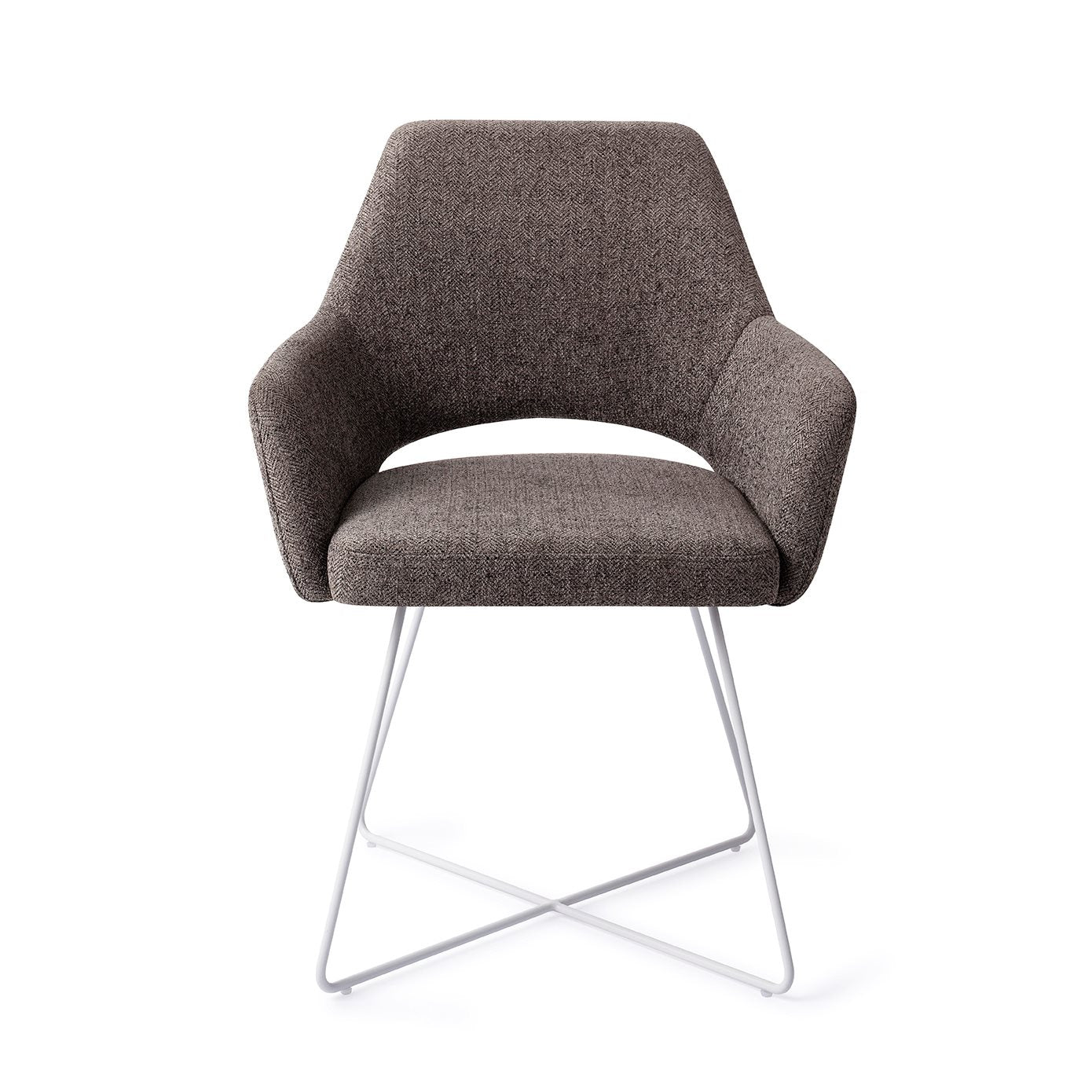 Eetkamerstoel Yanai - amazing grey - cross white