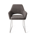 Eetkamerstoel Yanai - amazing grey - slide steel